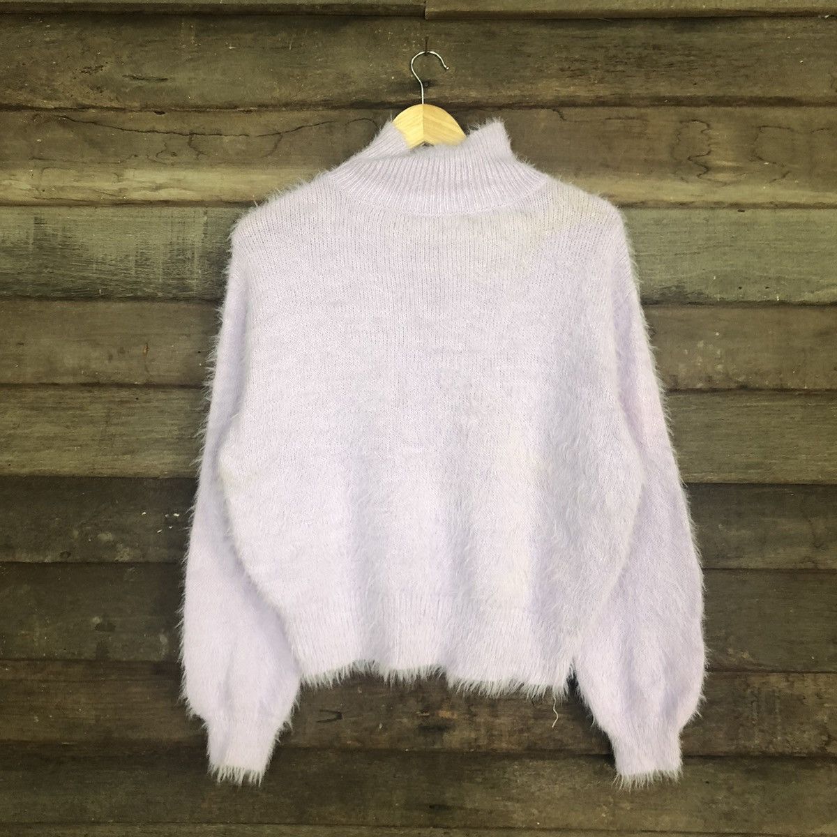 Japanese Brand Japan Light Purple Baggy Shag Shaggy Fur Knitwear #0518 Size US L / EU 52-54 / 3 - 3 Thumbnail