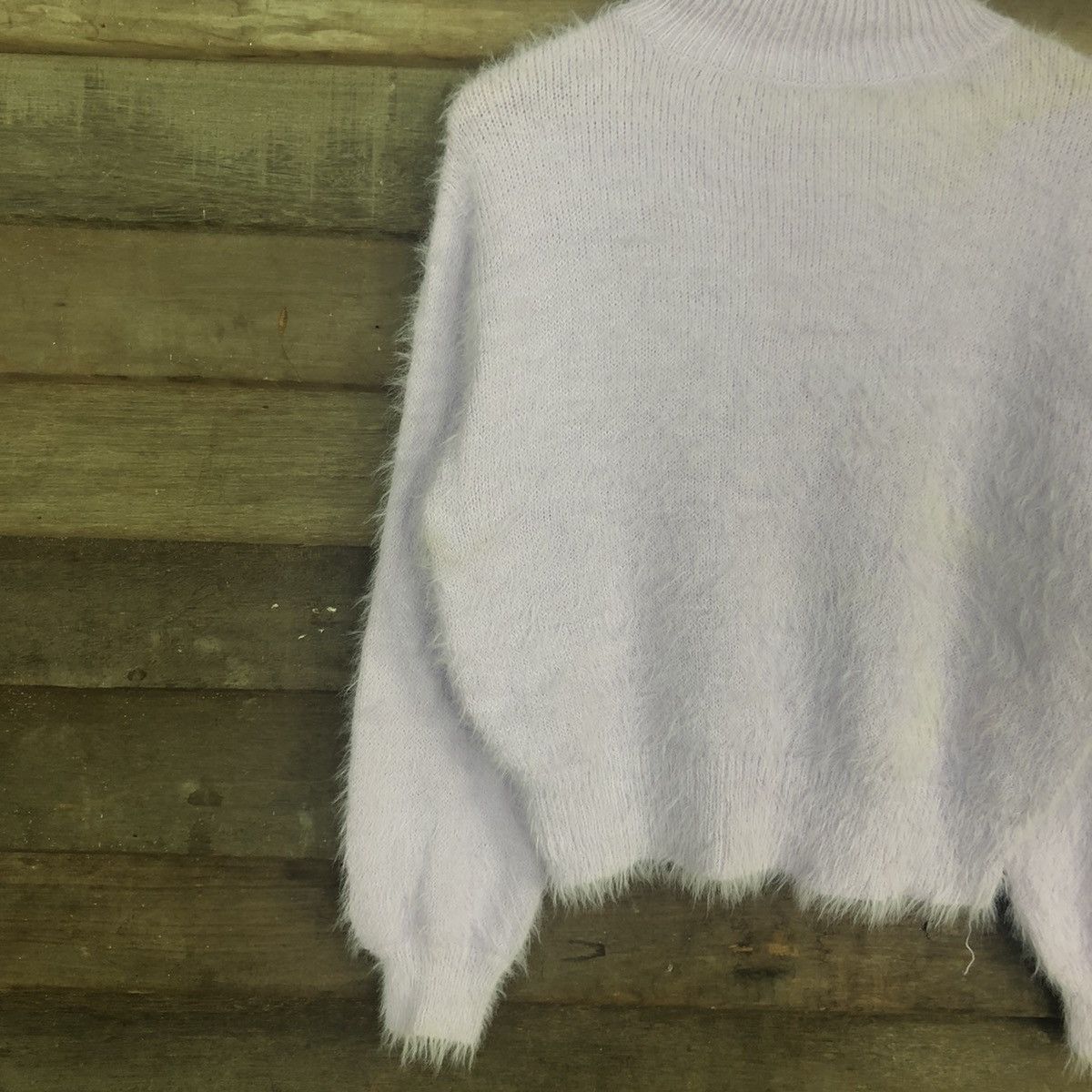 Japanese Brand Japan Light Purple Baggy Shag Shaggy Fur Knitwear #0518 Size US L / EU 52-54 / 3 - 7 Thumbnail