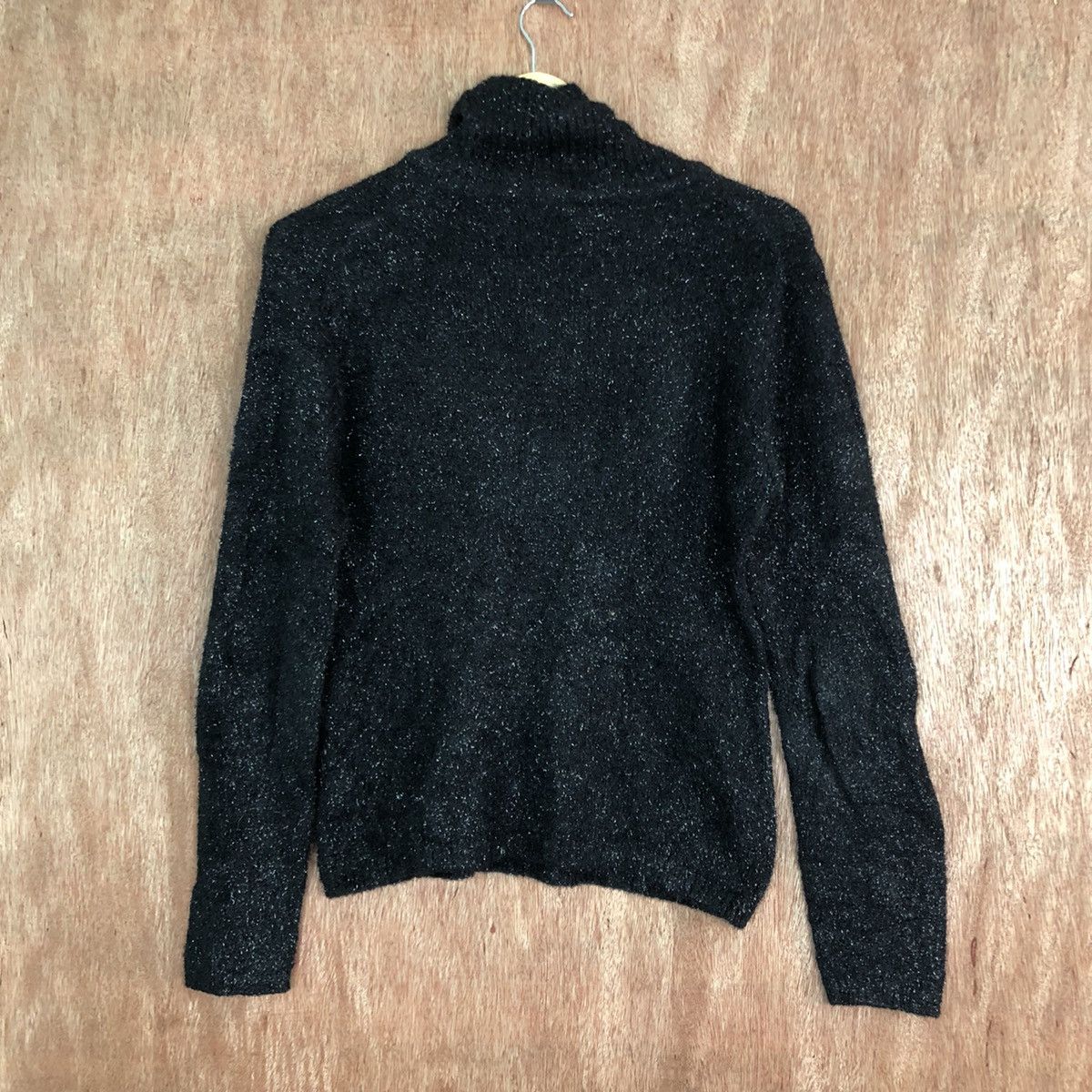 Homespun Knitwear Sleigh Black Mohair Turtle Neck Knitwear Size US M / EU 48-50 / 2 - 10 Thumbnail