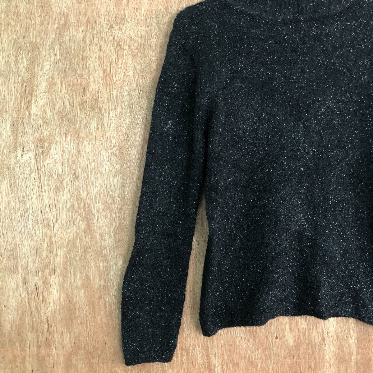 Homespun Knitwear Sleigh Black Mohair Turtle Neck Knitwear Size US M / EU 48-50 / 2 - 7 Thumbnail