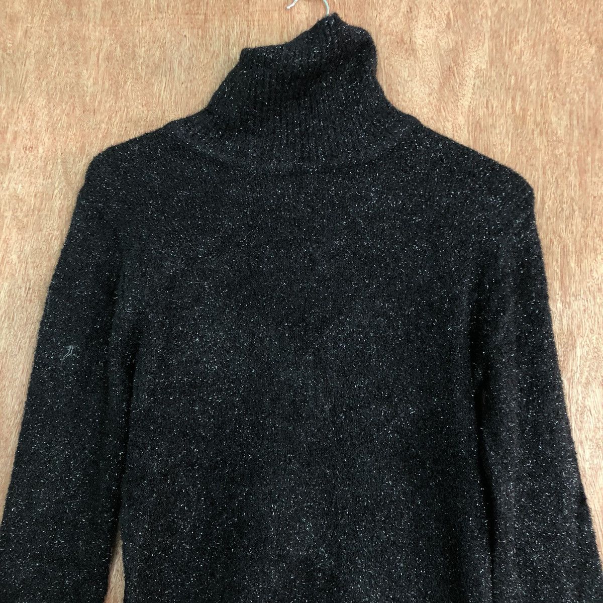 Homespun Knitwear Sleigh Black Mohair Turtle Neck Knitwear Size US M / EU 48-50 / 2 - 8 Thumbnail