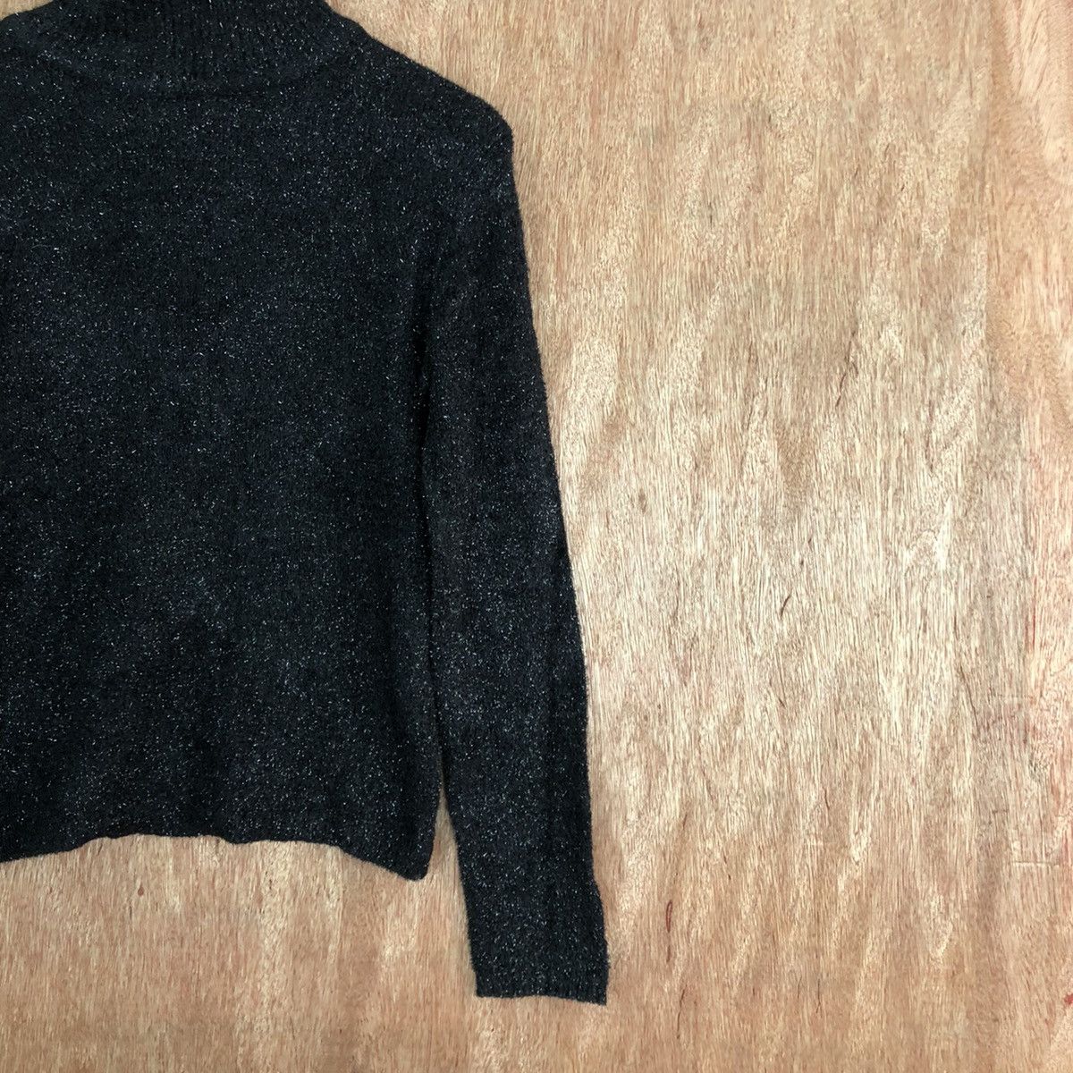 Homespun Knitwear Sleigh Black Mohair Turtle Neck Knitwear Size US M / EU 48-50 / 2 - 5 Thumbnail