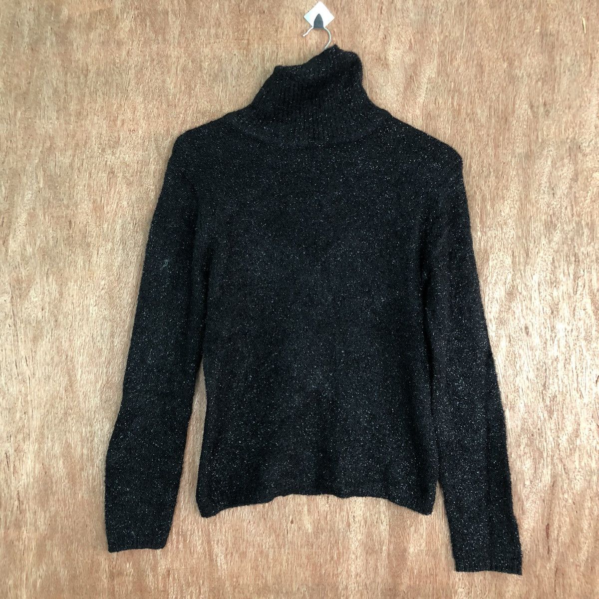Homespun Knitwear Sleigh Black Mohair Turtle Neck Knitwear Size US M / EU 48-50 / 2 - 3 Thumbnail