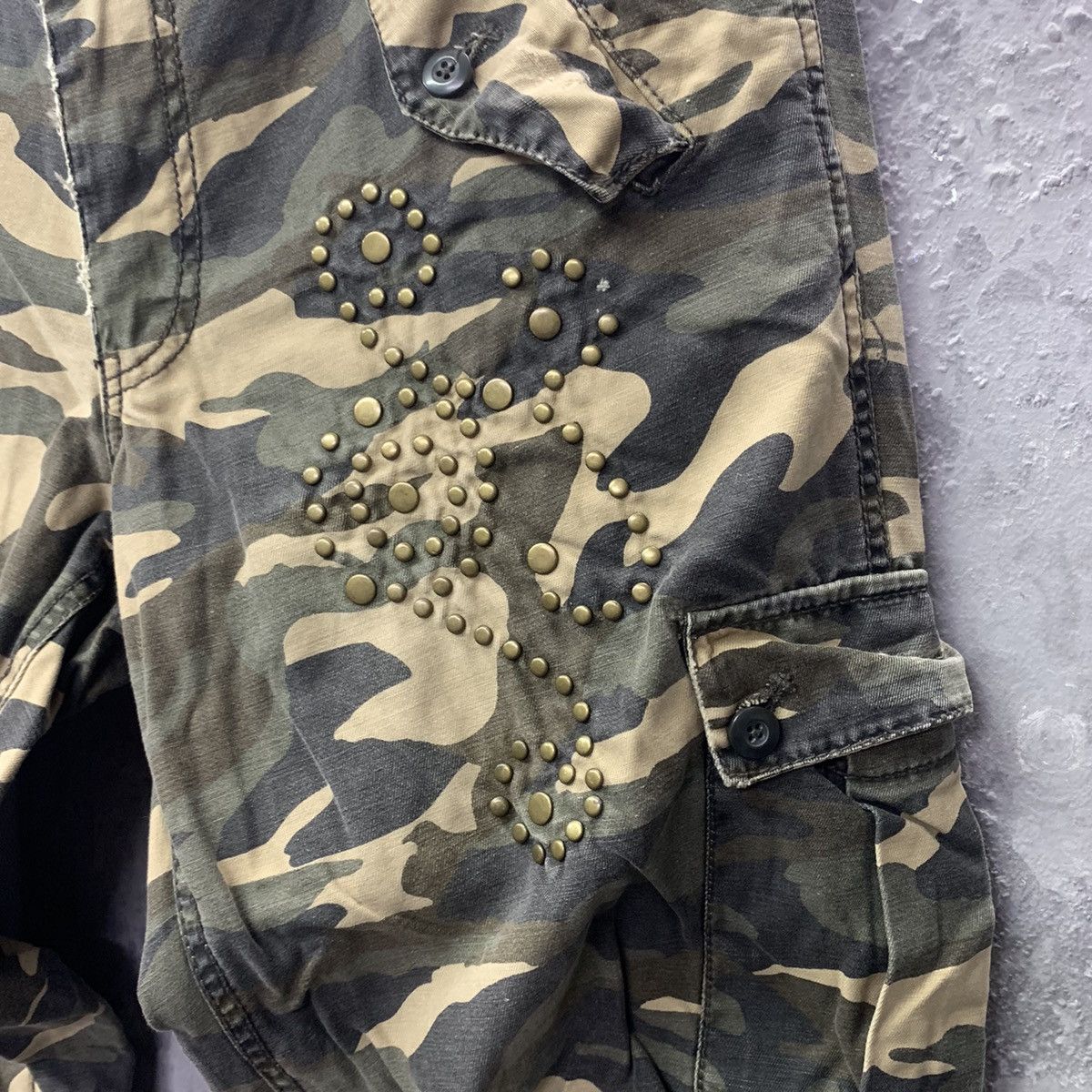 Oshkosh Circle Spikes camo Design Cargo Pants Size US 31 - 6 Thumbnail