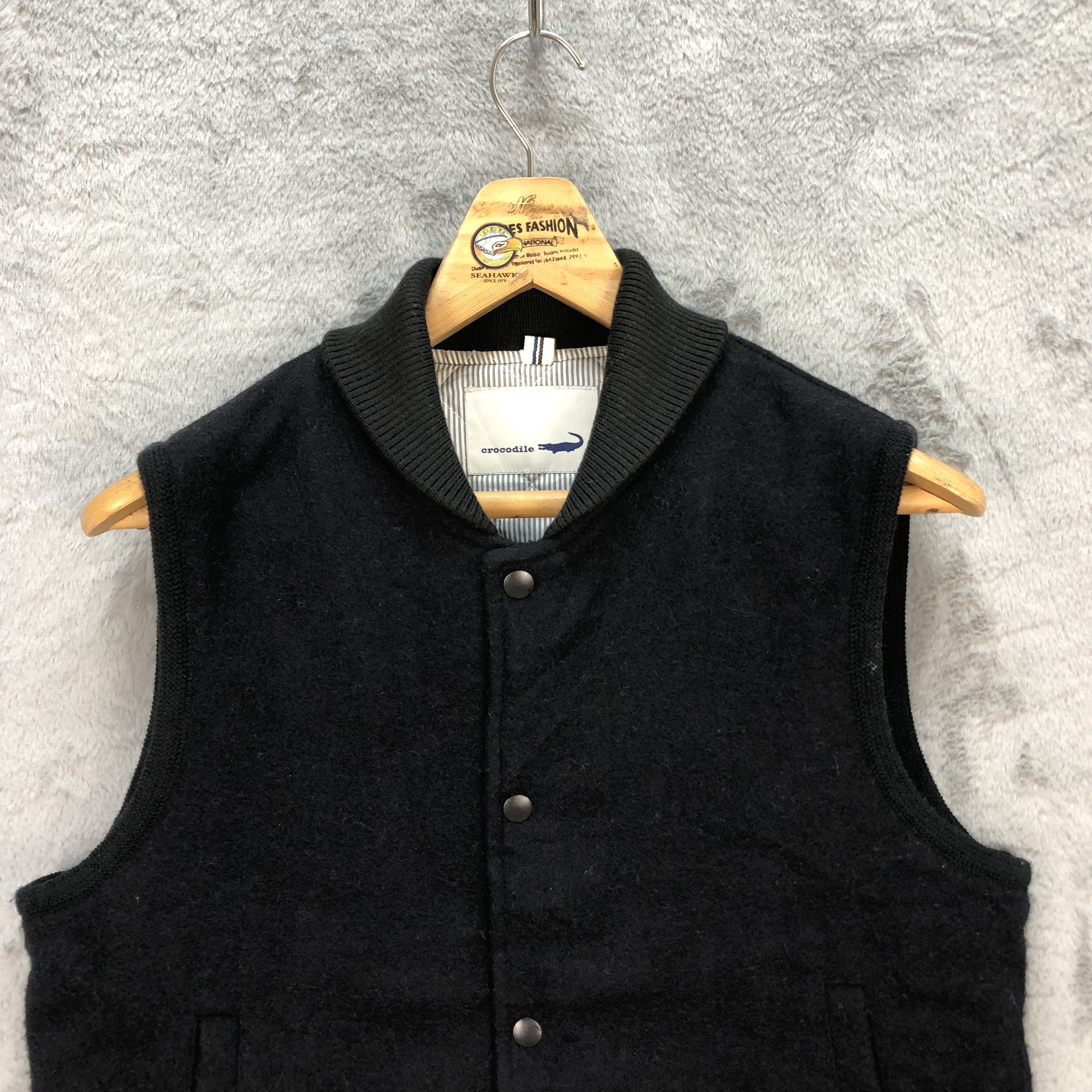 Japanese Brand CROCODILE WOOL VEST #5679-202 Size US L / EU 52-54 / 3 - 3 Thumbnail