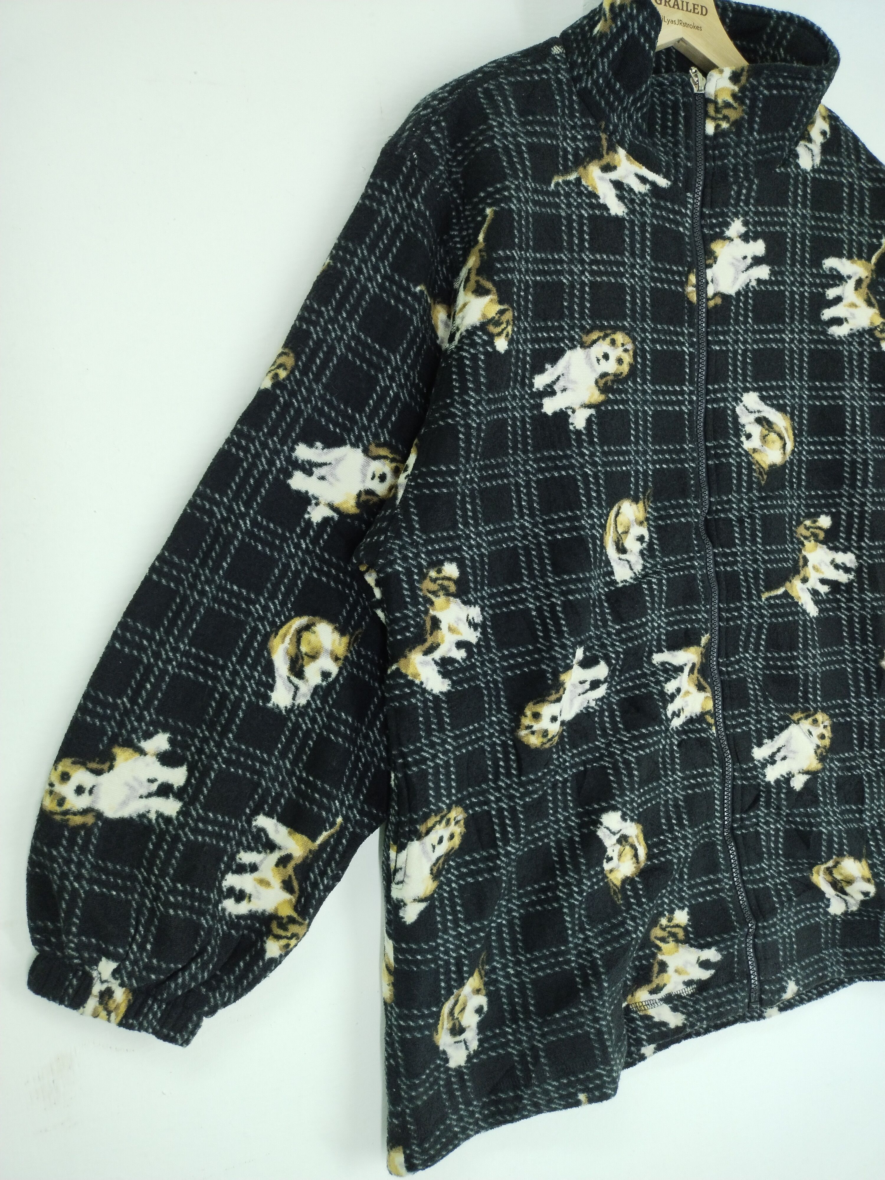 Japanese Brand × Vintage Vintage All Overprint Dogs Wool Size US M / EU 48-50 / 2 - 2 Thumbnail