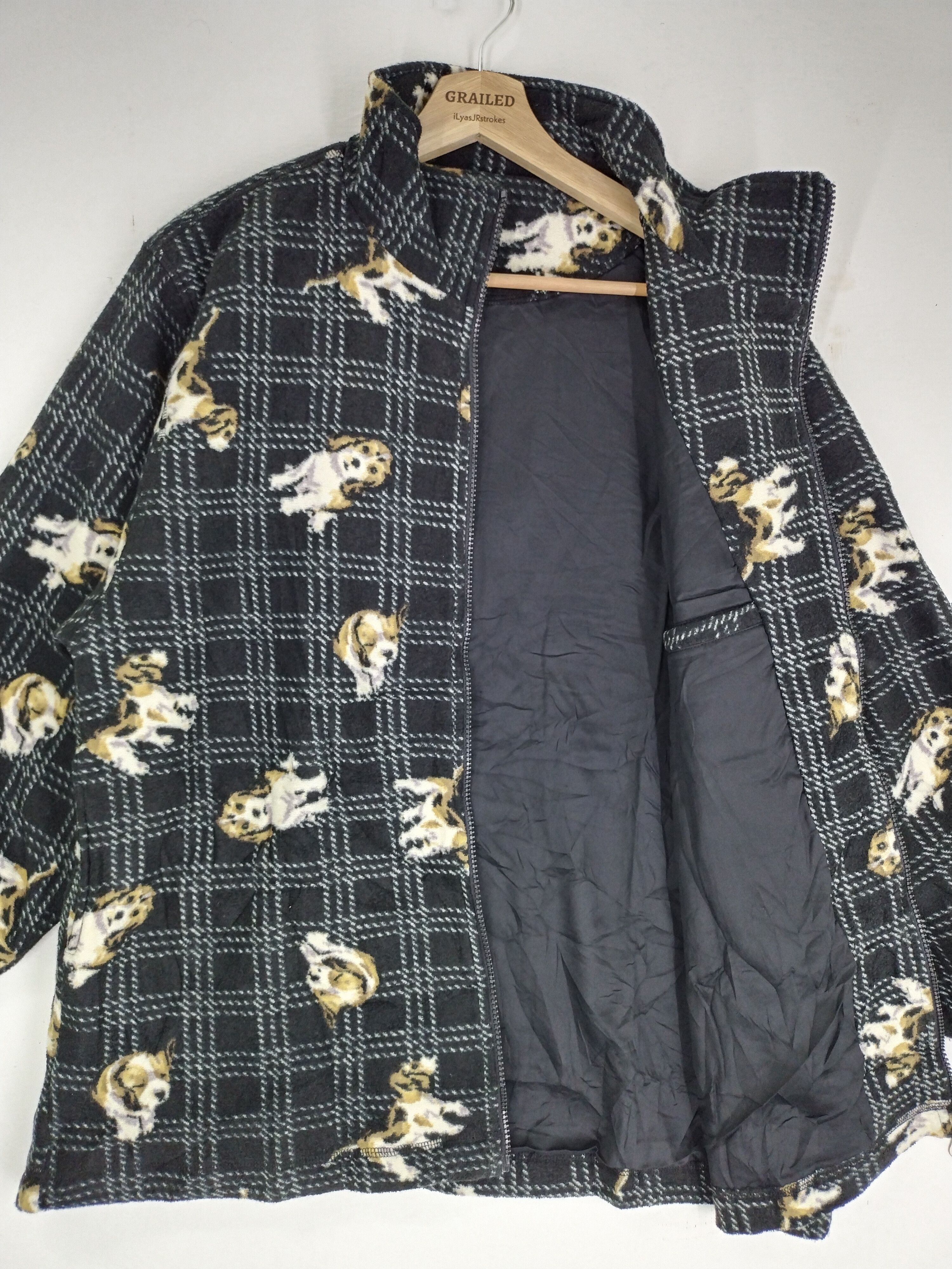Japanese Brand × Vintage Vintage All Overprint Dogs Wool Size US M / EU 48-50 / 2 - 9 Thumbnail