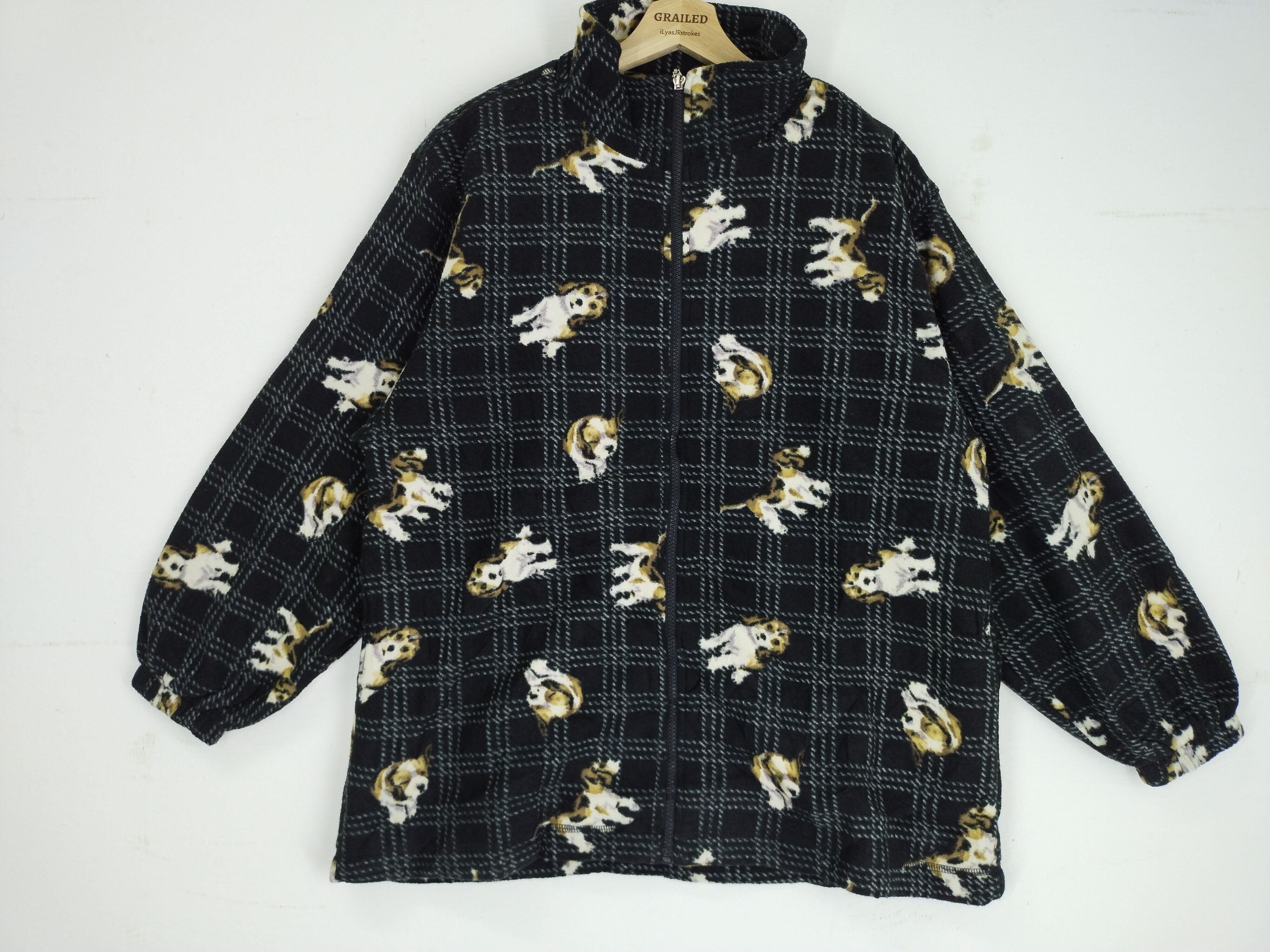 Japanese Brand × Vintage Vintage All Overprint Dogs Wool Size US M / EU 48-50 / 2 - 1 Thumbnail