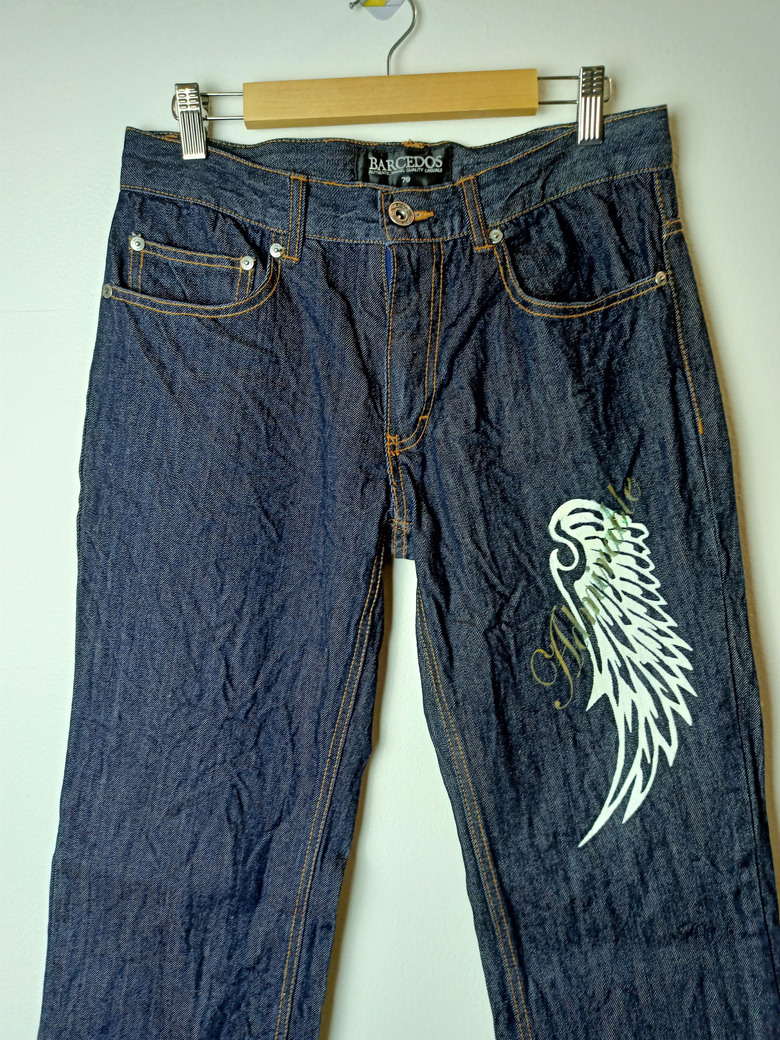 Japanese Brand Vintage Barcedos Wing Jeans Size US 31 - 4 Thumbnail