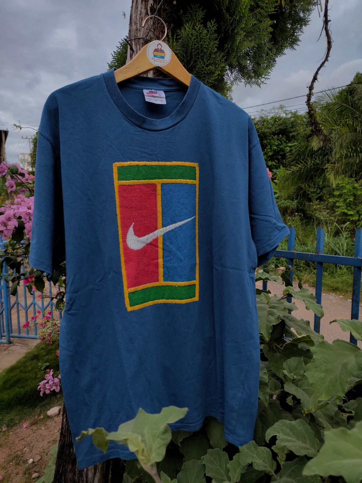 デッドストックNikeナイキvintageチャレンジコート90'sポロシャツ オンライン限定商品】 NIKE/ナイキ USA In Made 90年前後