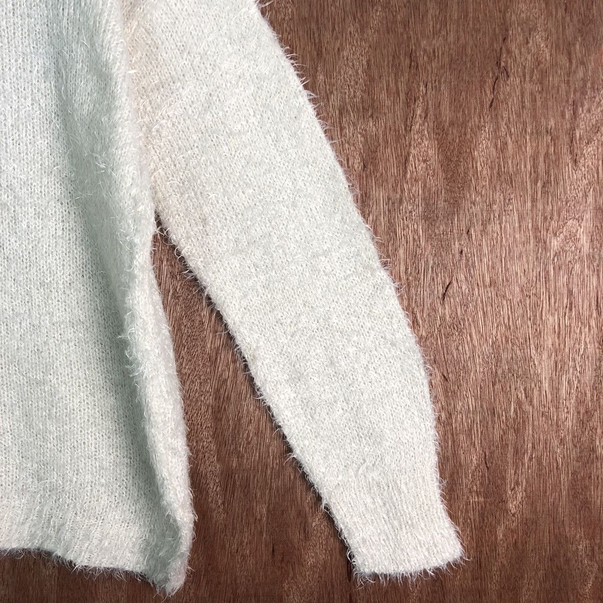 Homespun Knitwear × Japanese Brand Casse Cream Mohair Shag Shaggy Fur Knitwear Size US M / EU 48-50 / 2 - 5 Thumbnail