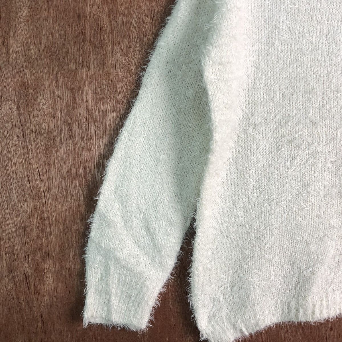 Homespun Knitwear × Japanese Brand Casse Cream Mohair Shag Shaggy Fur Knitwear Size US M / EU 48-50 / 2 - 7 Thumbnail