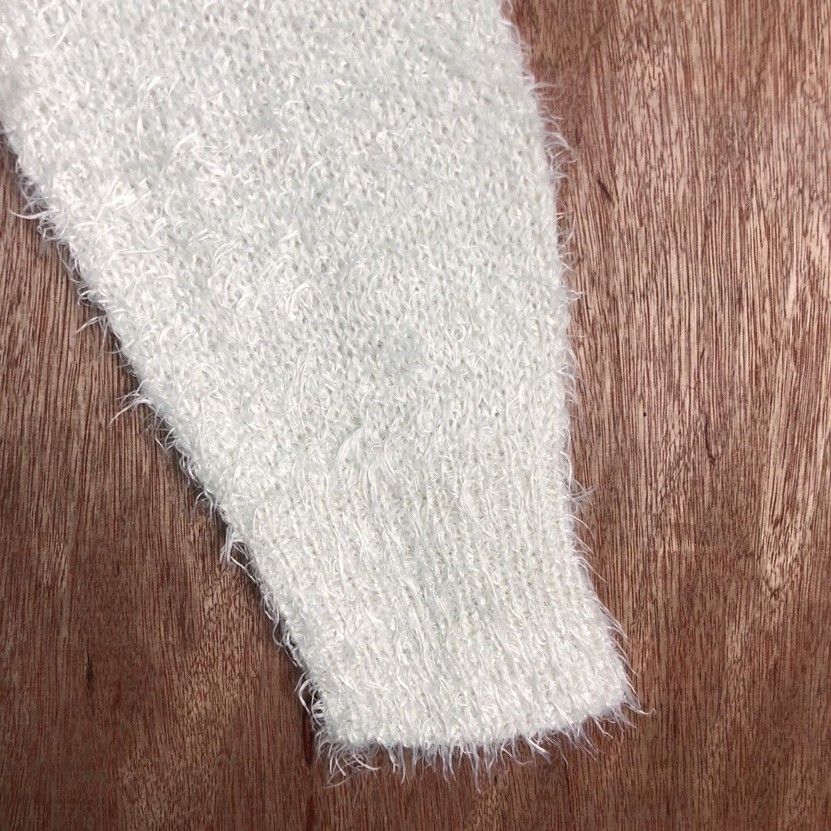 Homespun Knitwear × Japanese Brand Casse Cream Mohair Shag Shaggy Fur Knitwear Size US M / EU 48-50 / 2 - 4 Thumbnail