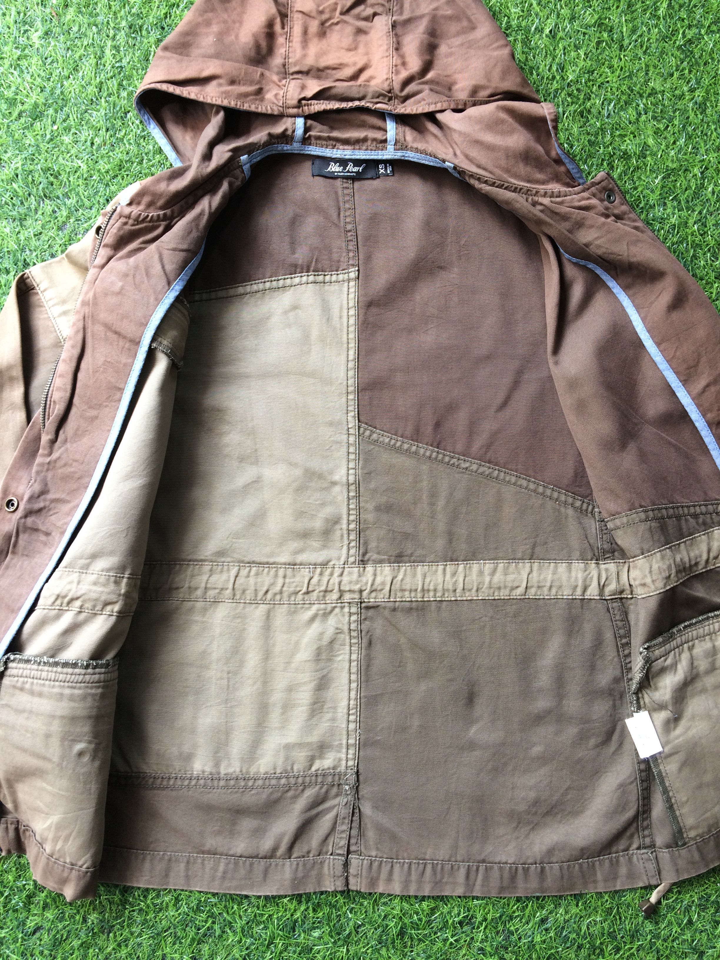 Designer Patchwork Jacket Parka Zip Up Hoodie #D-195 Size XS / US 0-2 / IT 36-38 - 7 Thumbnail