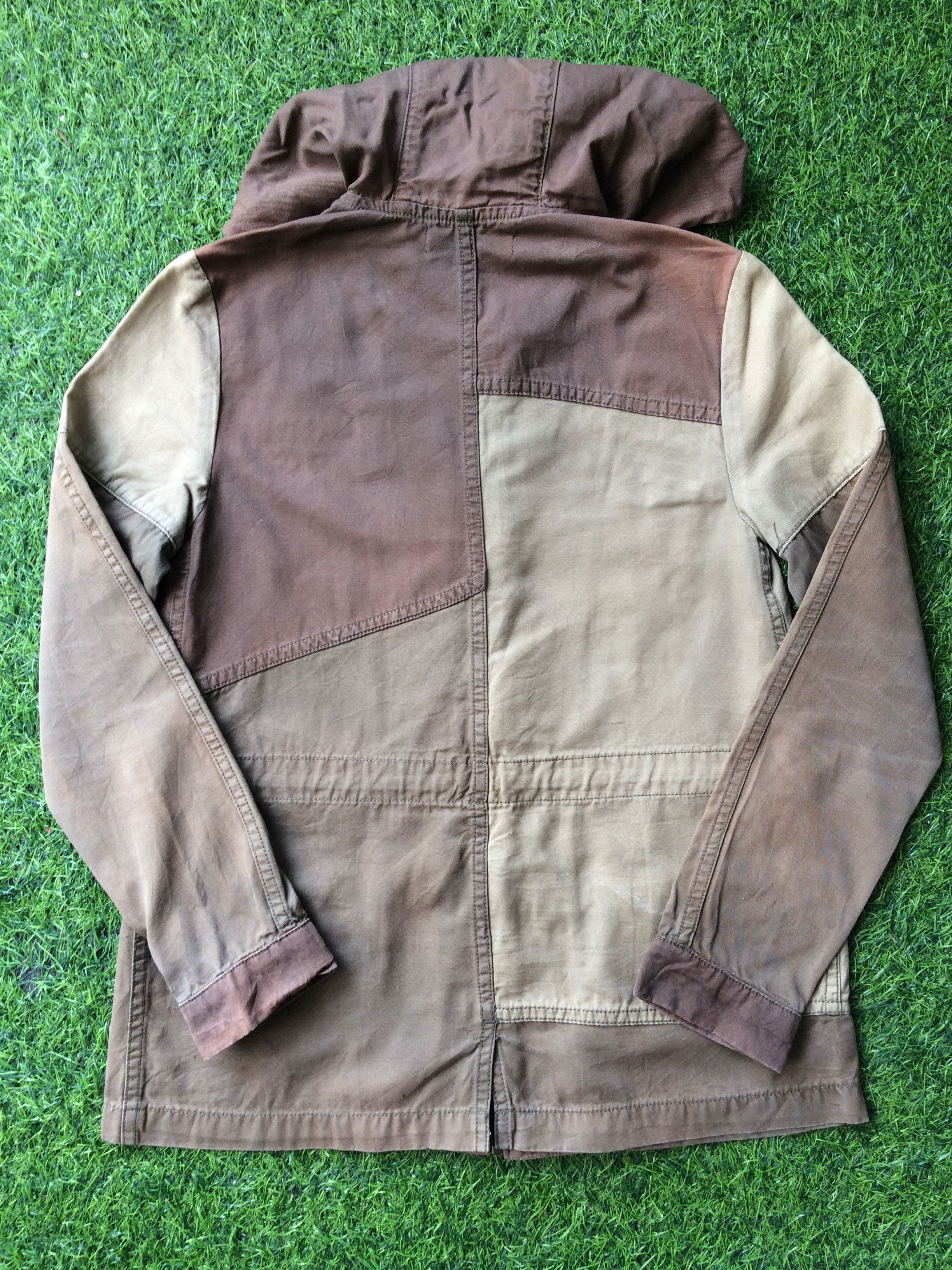 Designer Patchwork Jacket Parka Zip Up Hoodie #D-195 Size XS / US 0-2 / IT 36-38 - 8 Thumbnail