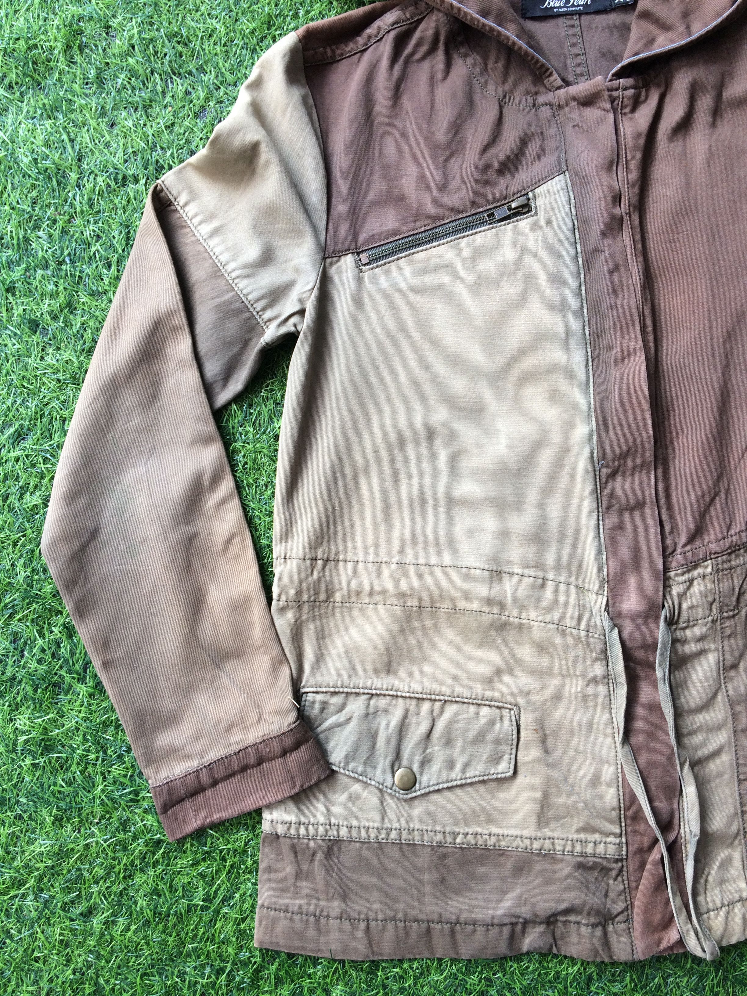 Designer Patchwork Jacket Parka Zip Up Hoodie #D-195 Size XS / US 0-2 / IT 36-38 - 3 Thumbnail