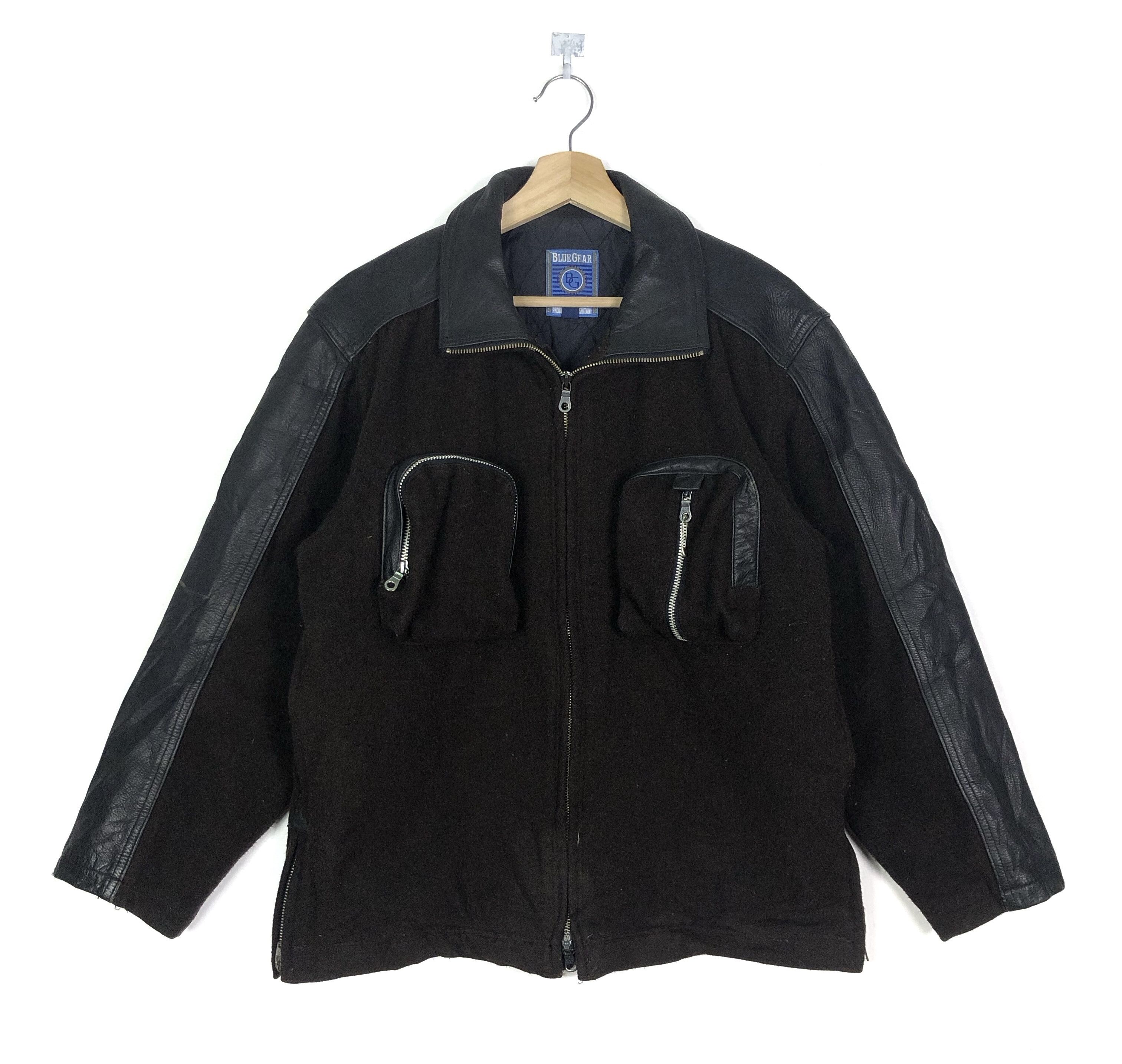 Blue Gear RARE🔥VINTAGE BLUE GEAR KUSHITANI JAPAN WOOL LEATHER JACKET Size US M / EU 48-50 / 2 - 1 Thumbnail