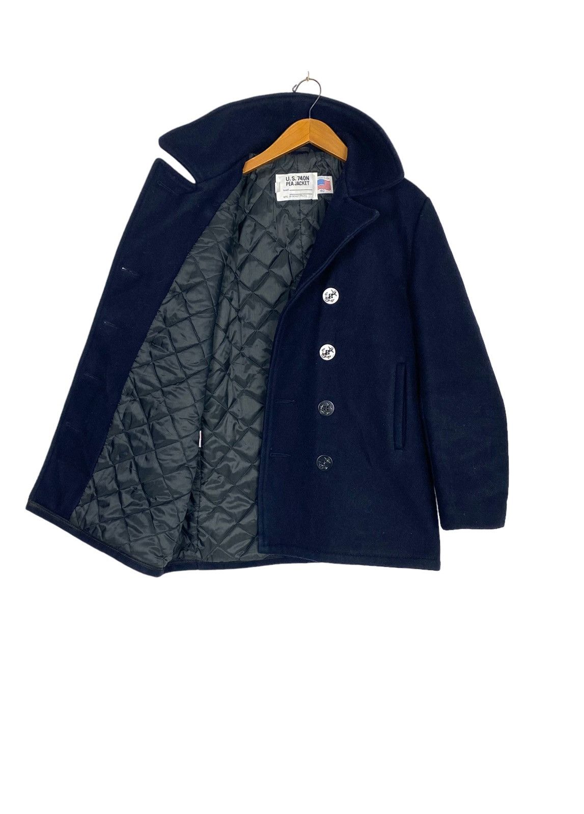 Schott FINAL DROP‼️ Vintage Schott Us 740N Wool Pea Jacket Made Usa Size M / US 6-8 / IT 42-44 - 2 Thumbnail