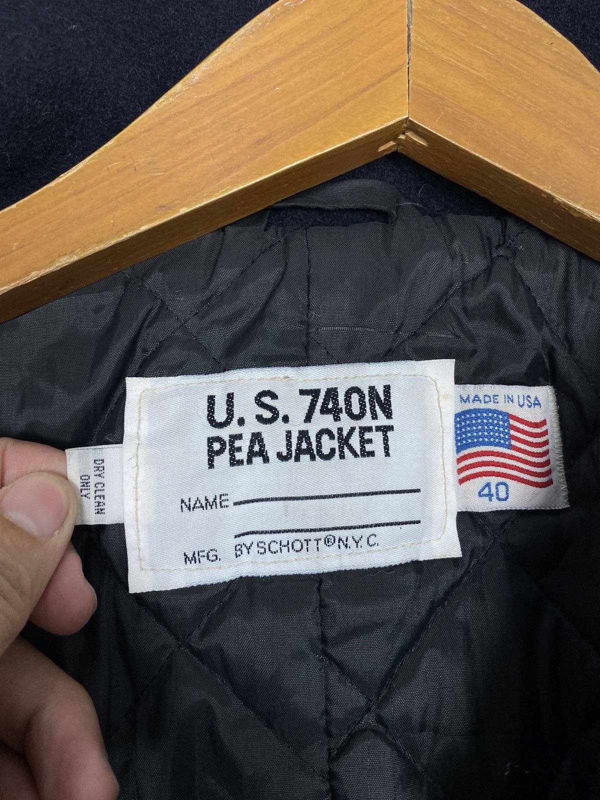 Schott FINAL DROP‼️ Vintage Schott Us 740N Wool Pea Jacket Made Usa Size M / US 6-8 / IT 42-44 - 4 Thumbnail