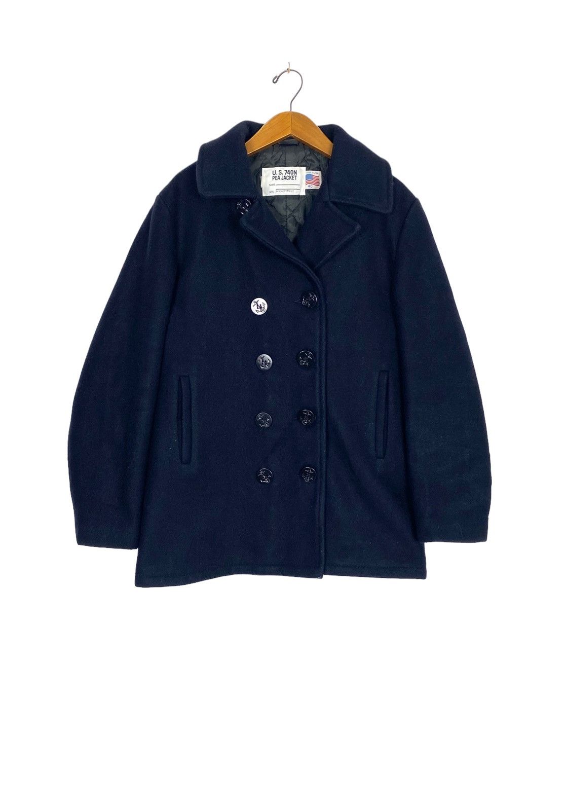 Schott FINAL DROP‼️ Vintage Schott Us 740N Wool Pea Jacket Made Usa Size M / US 6-8 / IT 42-44 - 1 Thumbnail