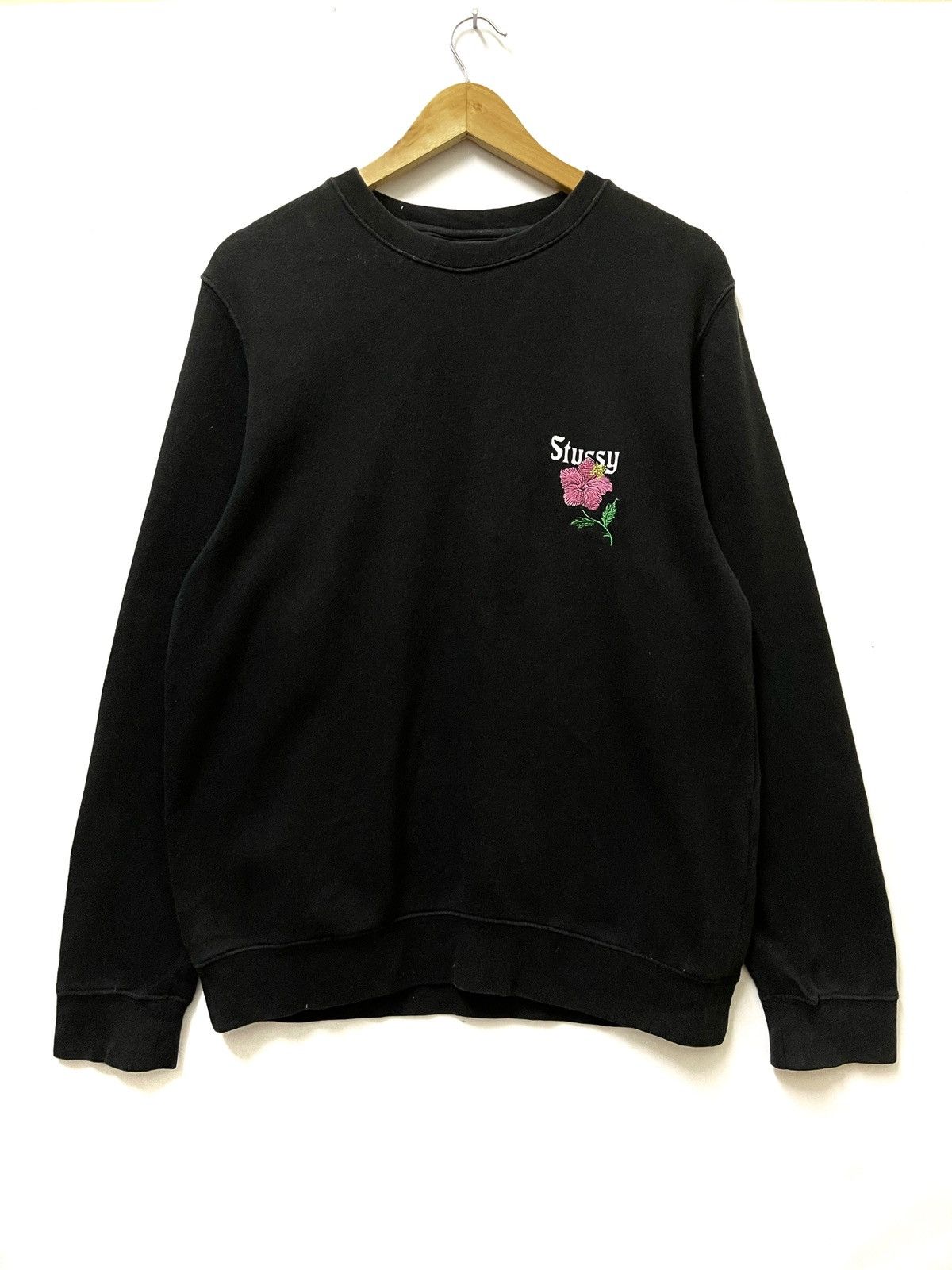Stussy Stussy Embroidered California Flower Sweatshirt Black Size US L / EU 52-54 / 3 - 1 Thumbnail