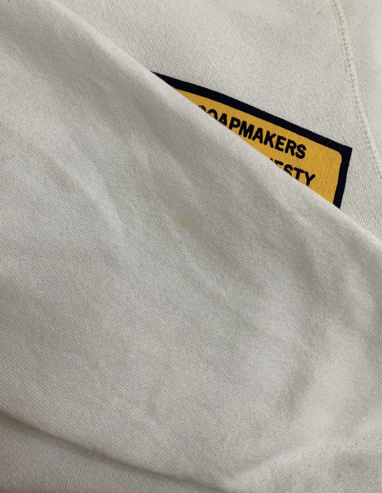 Hanes × Vintage Vtg 90s Hanes Hoodie Sunlight Soap White Size US L / EU 52-54 / 3 - 3 Thumbnail