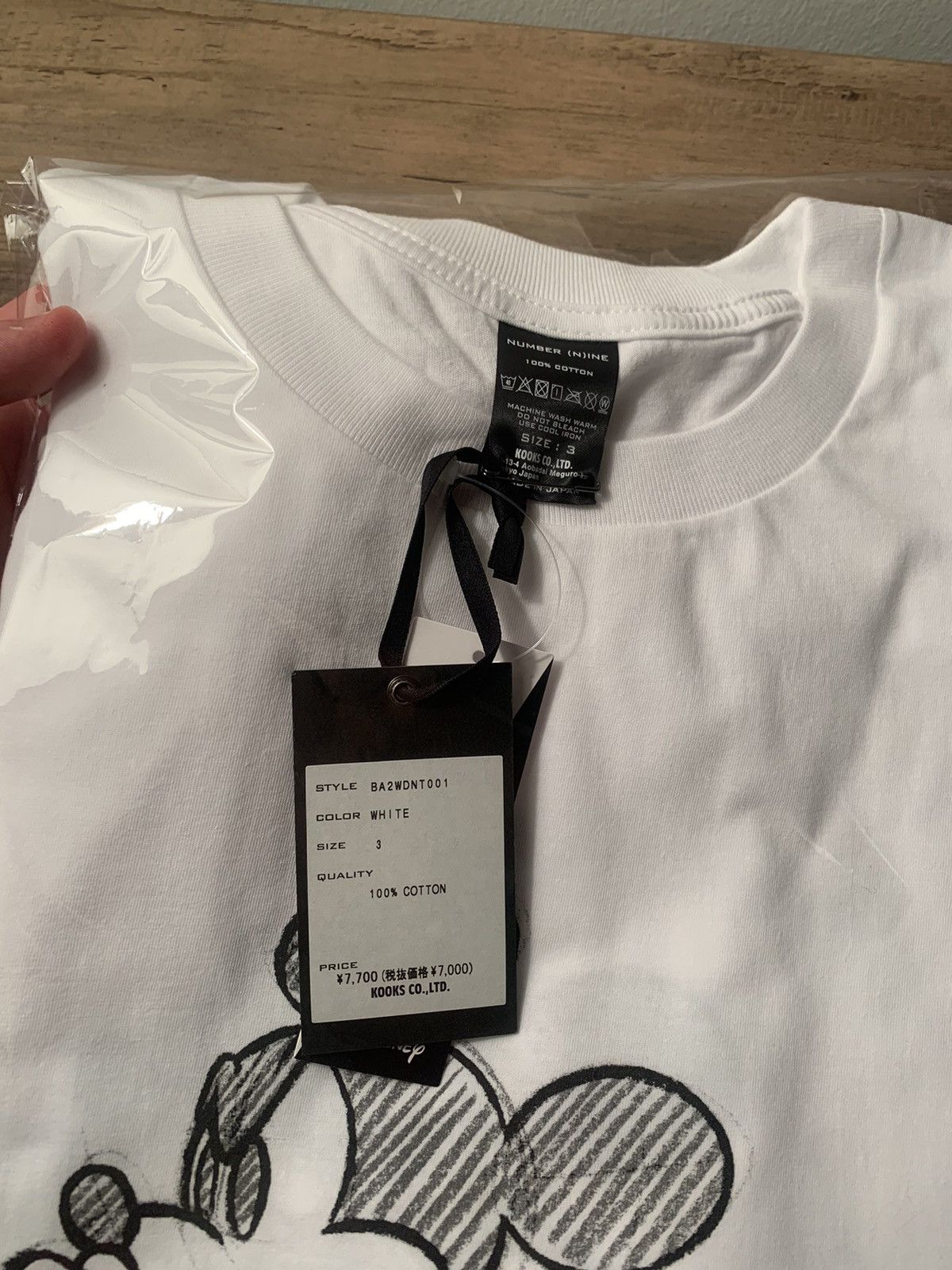 Number (N)ine Number (N)ine White Mickey Mouse Drawing Tee size 3 Size US L / EU 52-54 / 3 - 14 Thumbnail