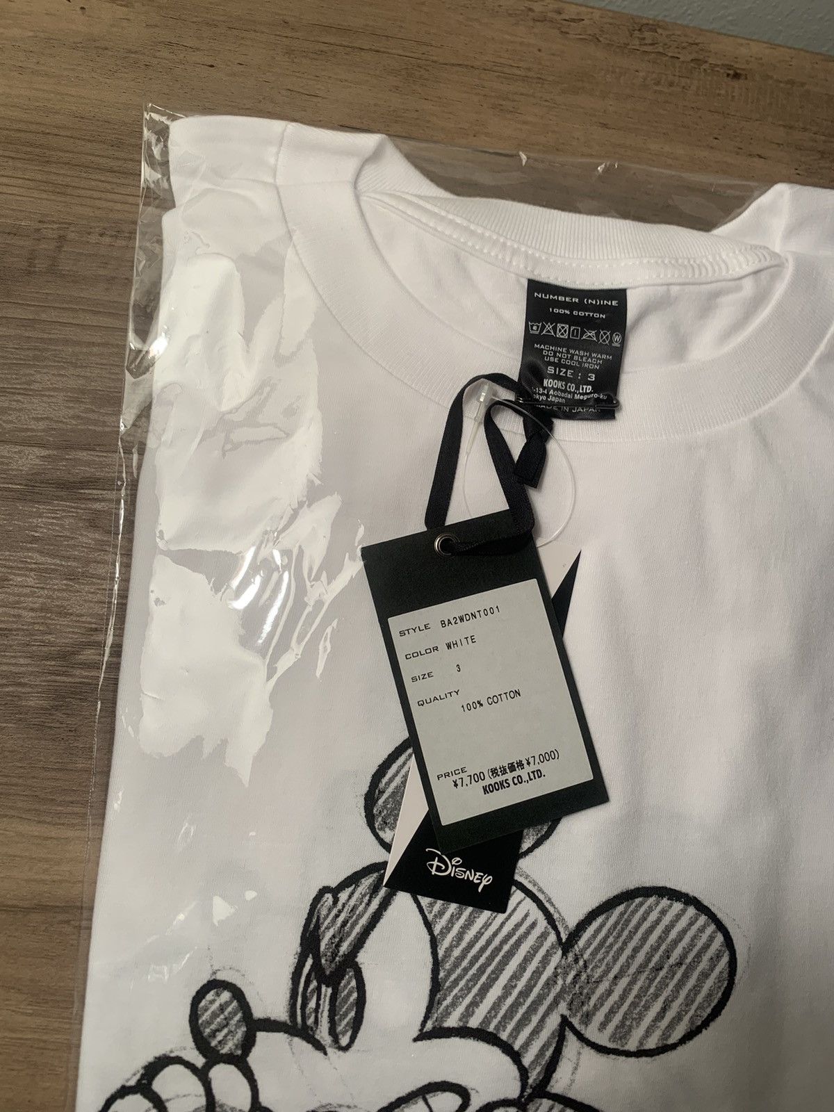 Number (N)ine Number (N)ine White Mickey Mouse Drawing Tee size 3 Size US L / EU 52-54 / 3 - 15 Thumbnail