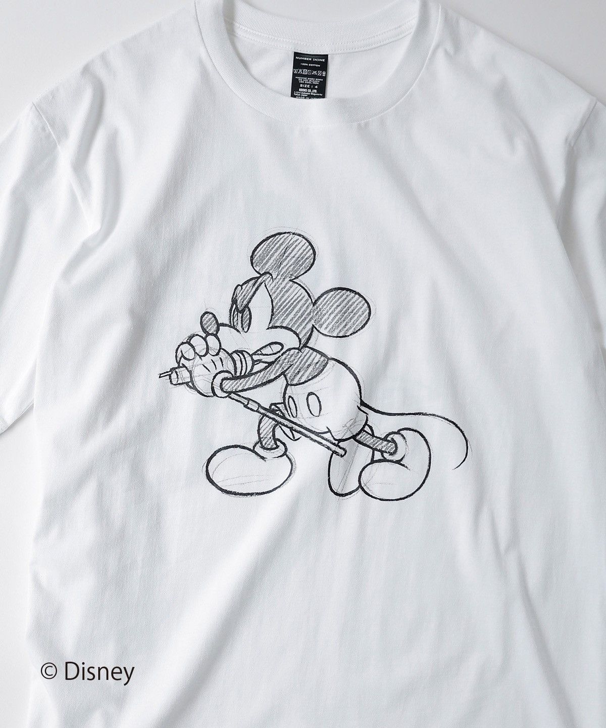 Number (N)ine Number (N)ine White Mickey Mouse Drawing Tee size 3 Size US L / EU 52-54 / 3 - 16 Thumbnail