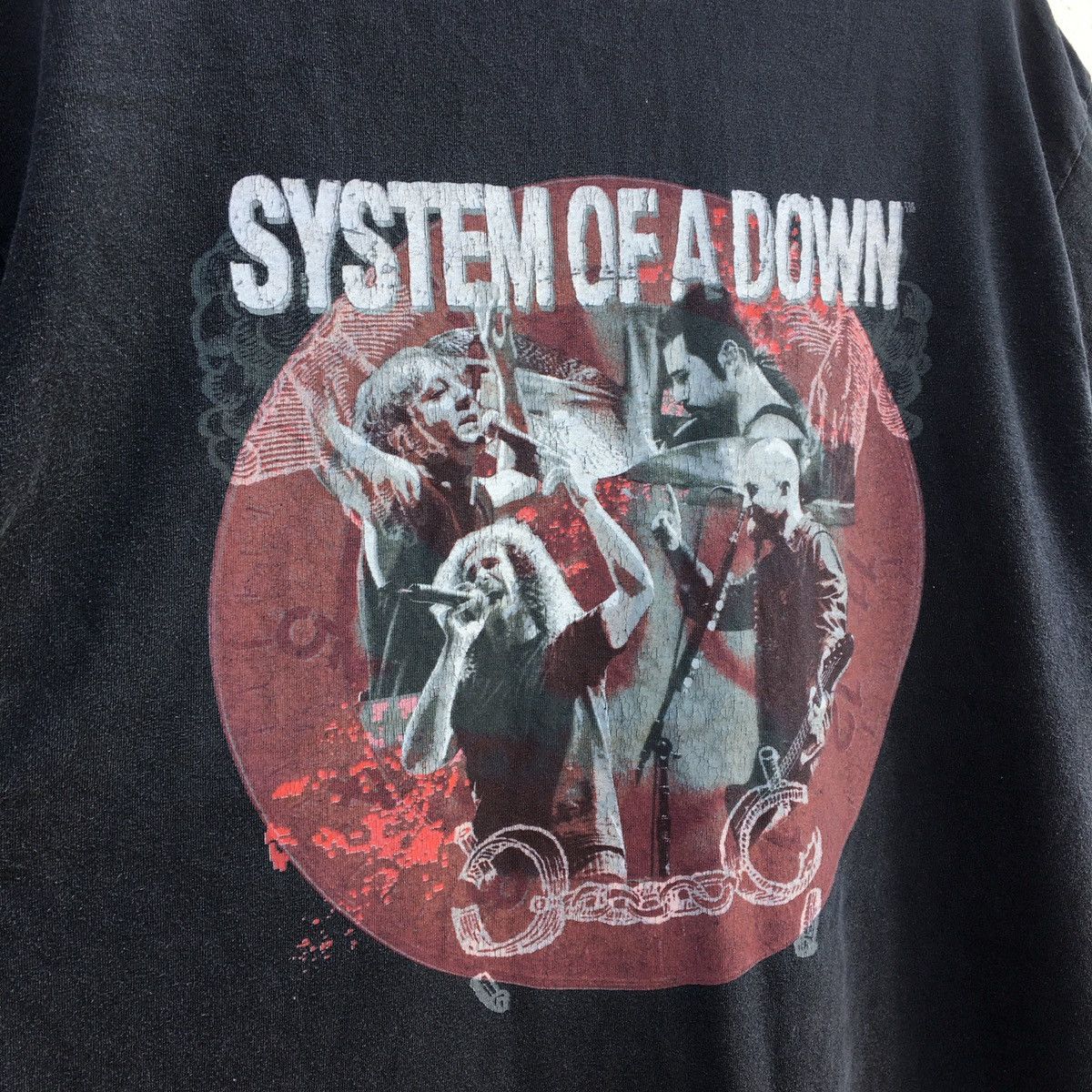 Band Tees × Vintage Vintage SYSTEM OF A DOWN BAND LINE UP T-shirt Size US XL / EU 56 / 4 - 5 Thumbnail