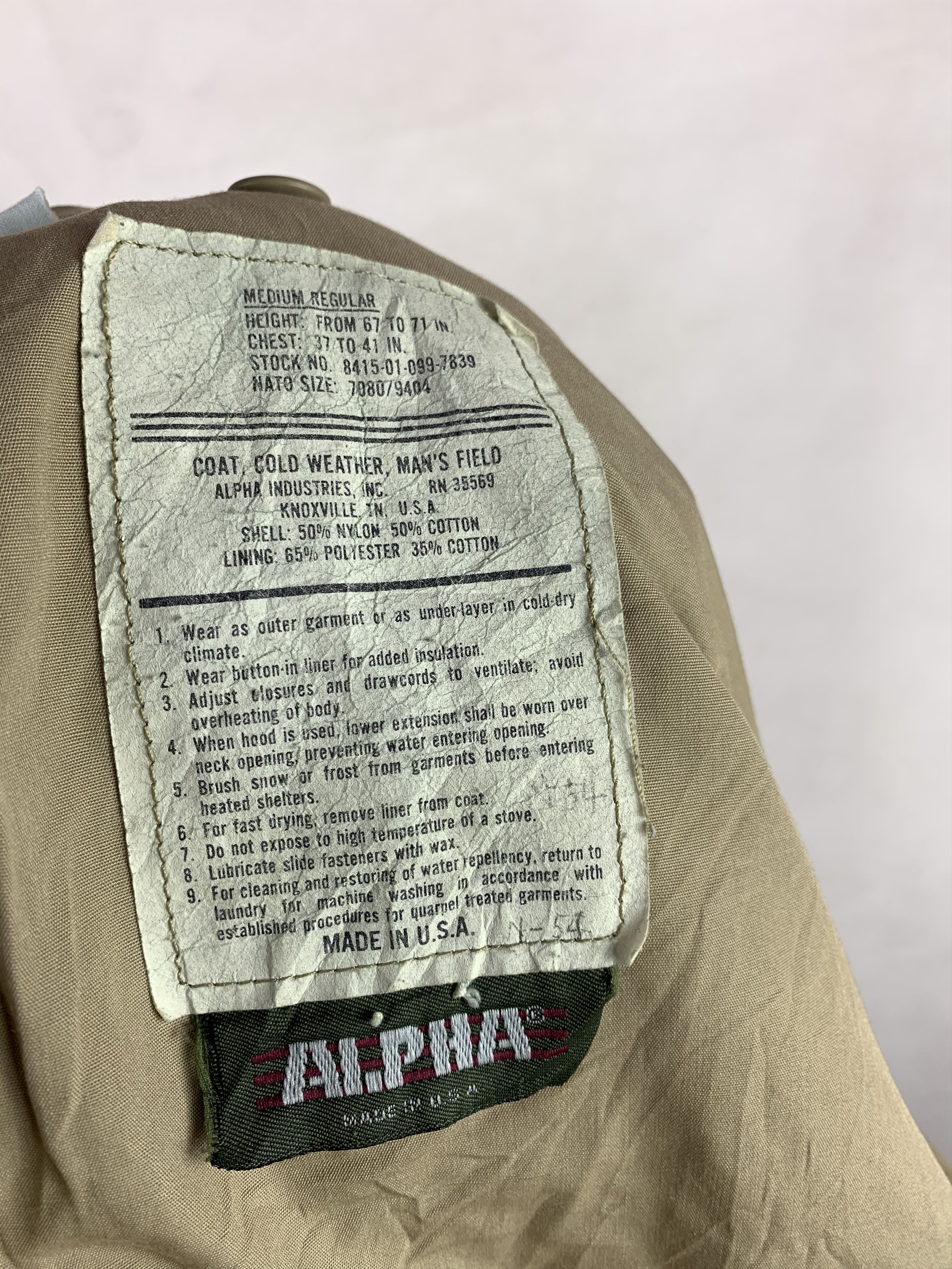 ジャケット・アウター AIR WEATHER | FIELD COAT Rare! Vintage Alpha Industries Cold Weather Field Jacket