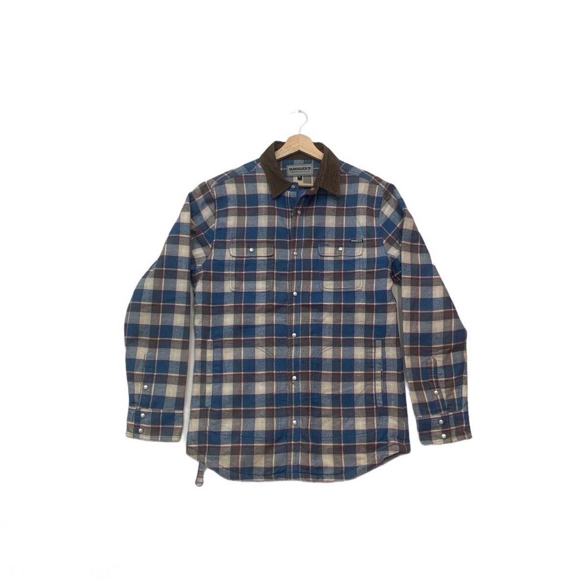Quiksilver × Vintage Vintage Quiksilver Surf Gang Check Flannel Shirts Jacket Size US L / EU 52-54 / 3 - 1 Thumbnail