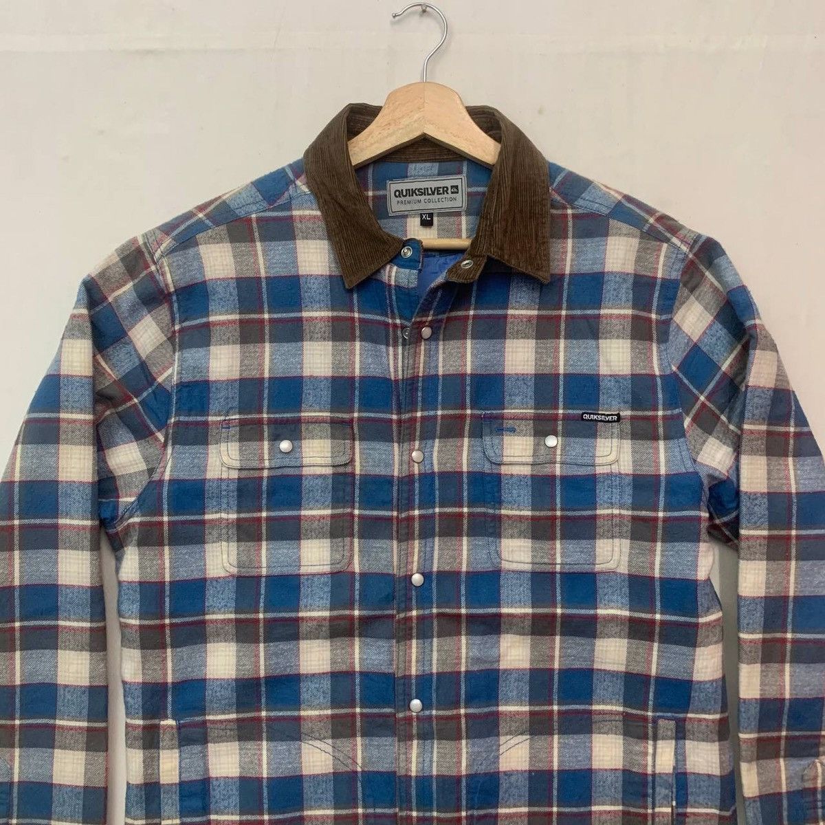 Quiksilver × Vintage Vintage Quiksilver Surf Gang Check Flannel Shirts Jacket Size US L / EU 52-54 / 3 - 3 Thumbnail