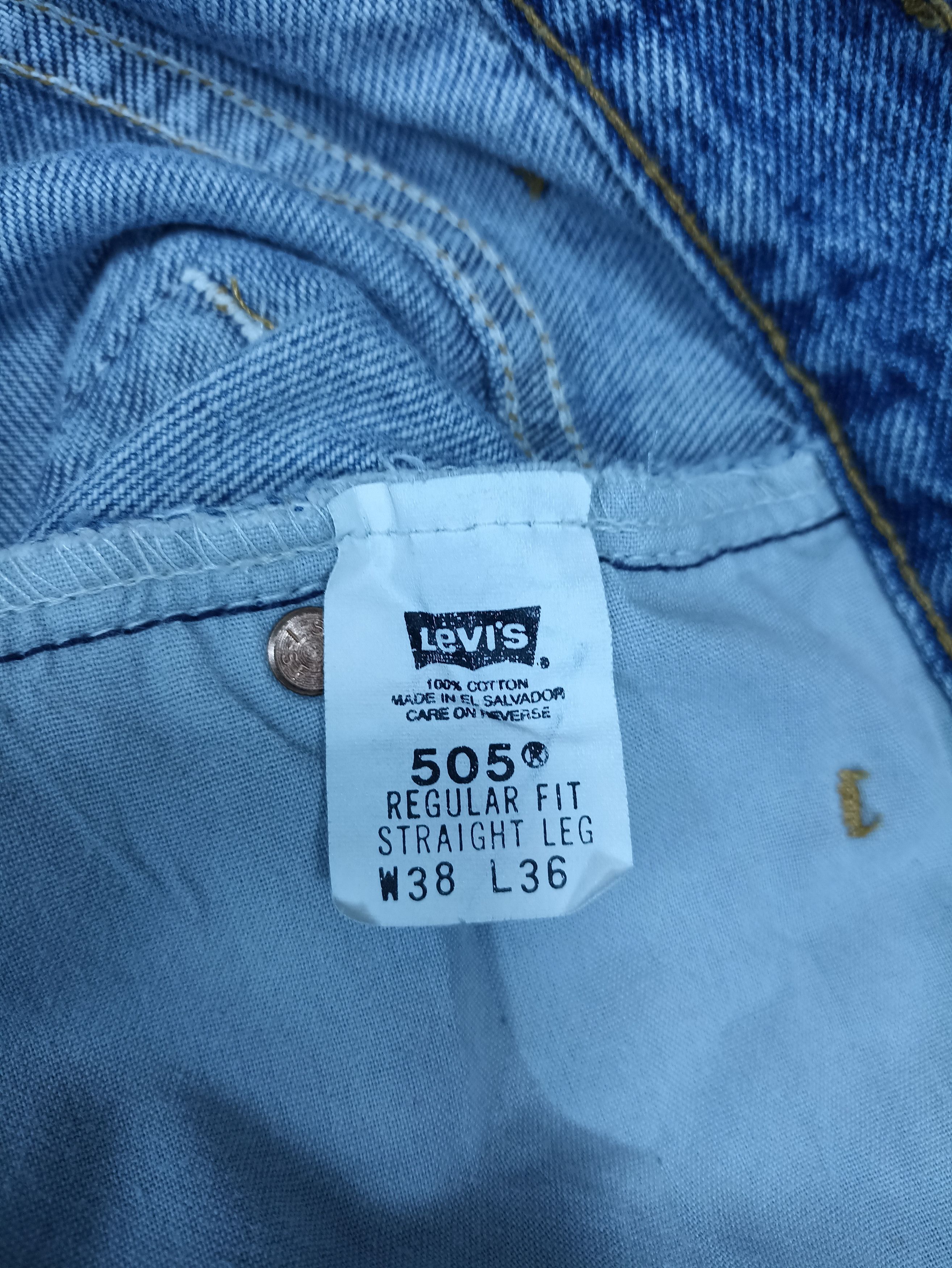 Jean × Levi's × Vintage Vintage Levis 505 Blue Wash Jeans - J168 Size US 38 / EU 54 - 6 Thumbnail
