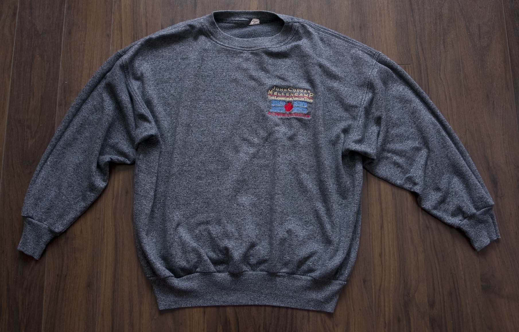 Band Tees × Vintage John Mellencamp Sweatshirt Lonesome Jubilee Tour 1987 Size US L / EU 52-54 / 3 - 1 Thumbnail