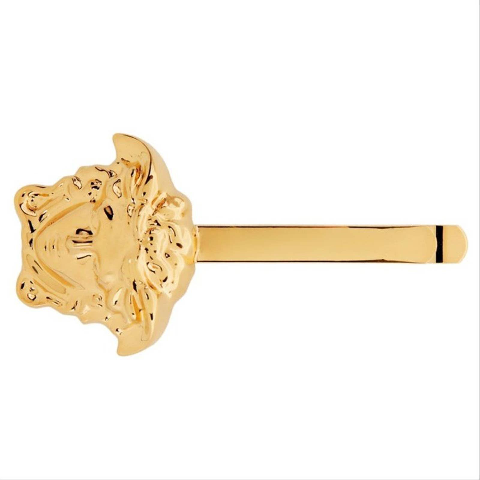 VERSACE Ribbon Ribbon Rhinestone Hairpin Hair Picks Hair Accessories Metal Gold Buy Versace Gold Medusa Head Bobby Pin Hair Clip  main image 2
