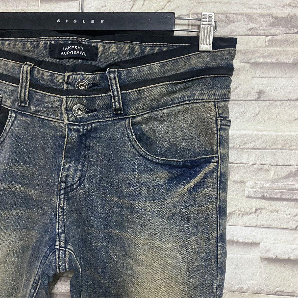 Takeshy Kurosawa Takeshy Kurosawa Denim Double Waist Skinny Jeans Stretch Size US 31 - 7 Thumbnail