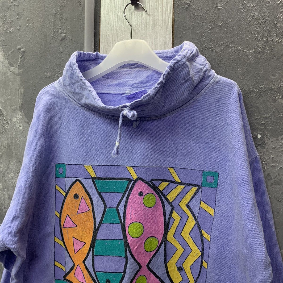 Vintage Vintage 90s Fish Hawaii Turtleneck Sweatshirt Size US XL / EU 56 / 4 - 4 Thumbnail