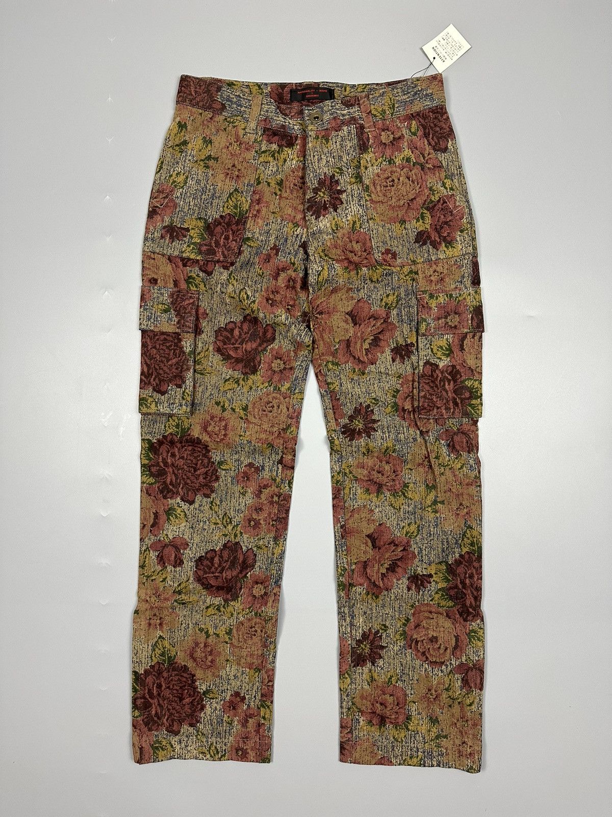 image of National Standard Nationality-Name + Grosbec Fullrayon Cargo Pants in Flower Print, Men's (Size 27)