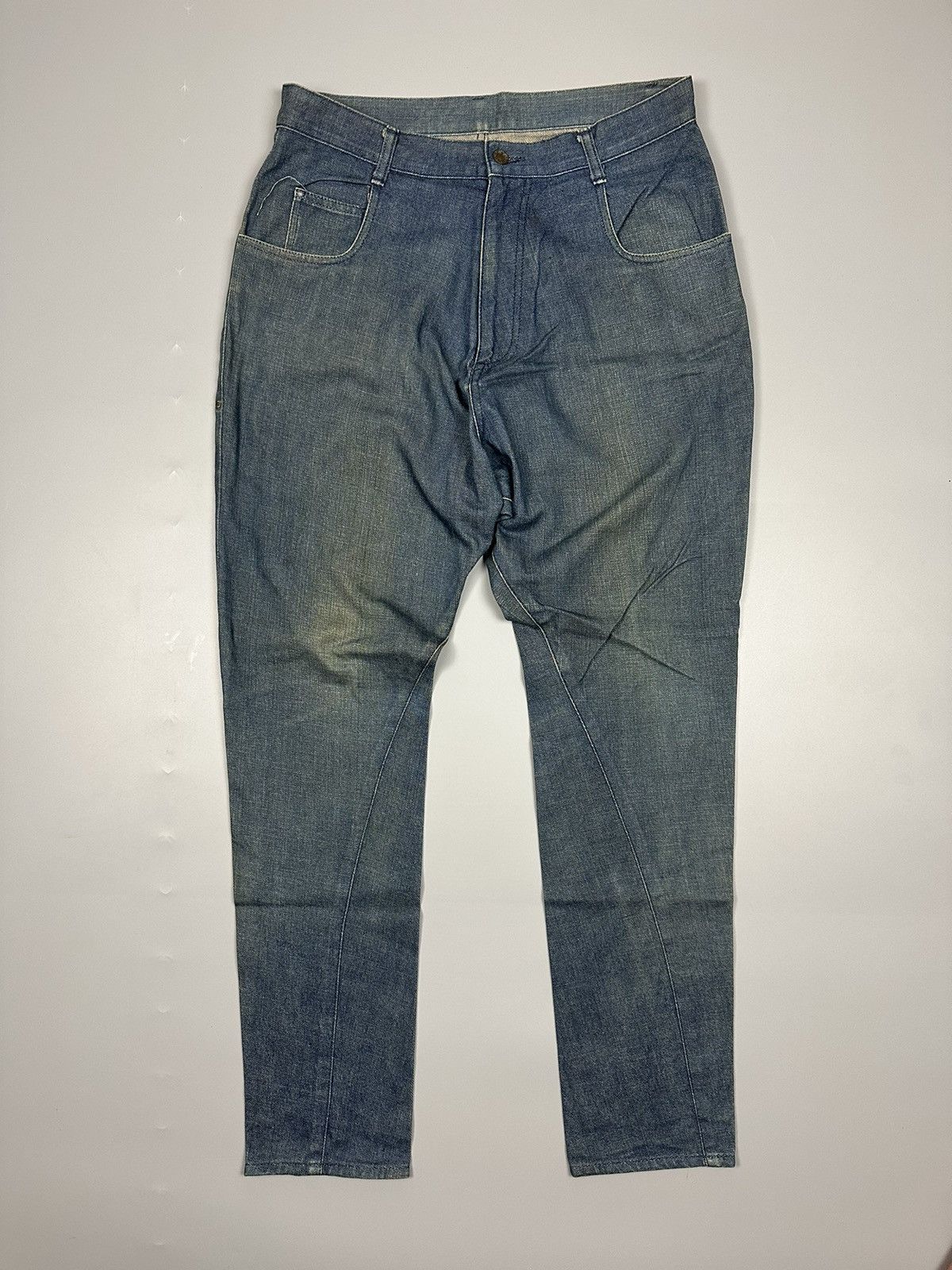 image of Frapbois Rap Style Denim Jeans in Blue, Men's (Size 34)