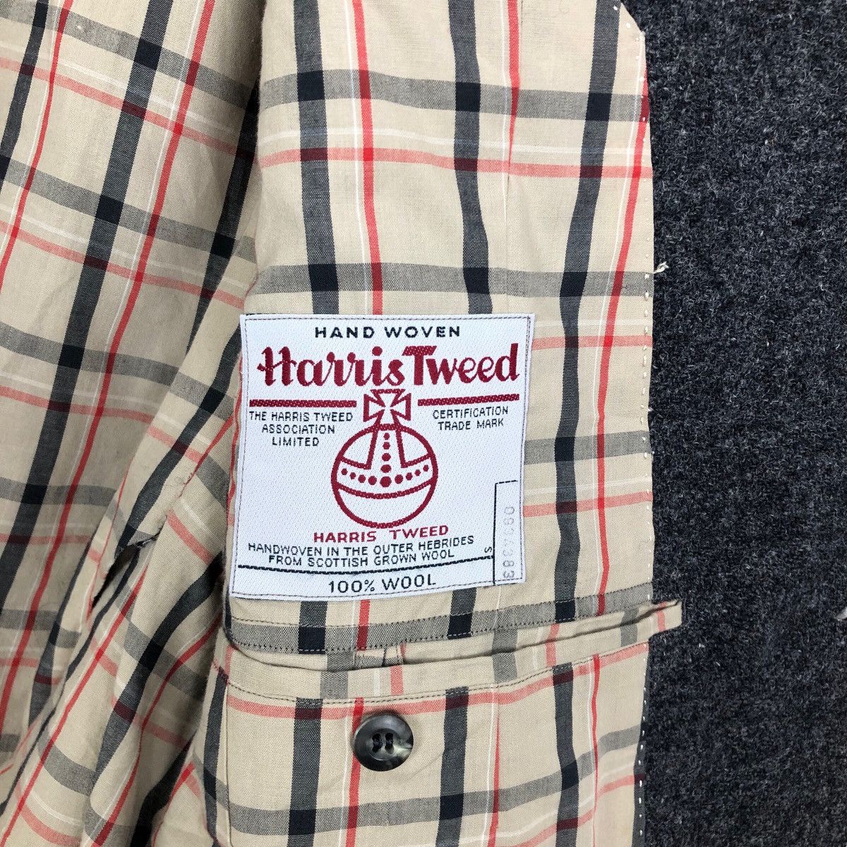 Harris Tweed Vintage Harris Tweed X Bestart Hand Woven Wool Tweed Coat Size 36R - 7 Thumbnail
