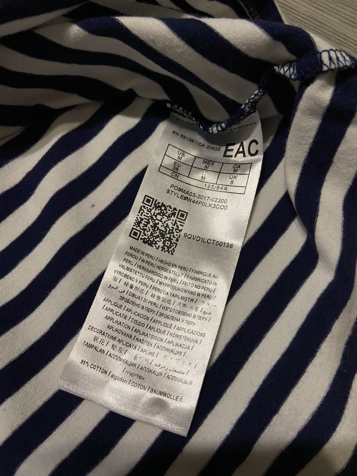 A$AP Rocky × Guess Guess x Asap Rocky Stripe T shirt Longsleeve blouse crop top Size M / US 6-8 / IT 42-44 - 5 Thumbnail