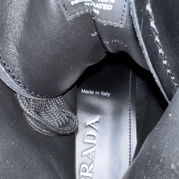 Prada Prada Monolith Lug-Sole Leather Combat Boots Black Men’s UK Size US 12 / EU 45 - 7 Thumbnail