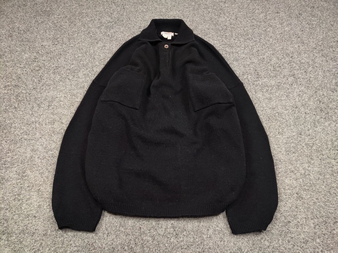 Japanese Brand Vintage 90's Joseph Lis Wide Black Pocket Japanese Sweater Size US M / EU 48-50 / 2 - 2 Thumbnail