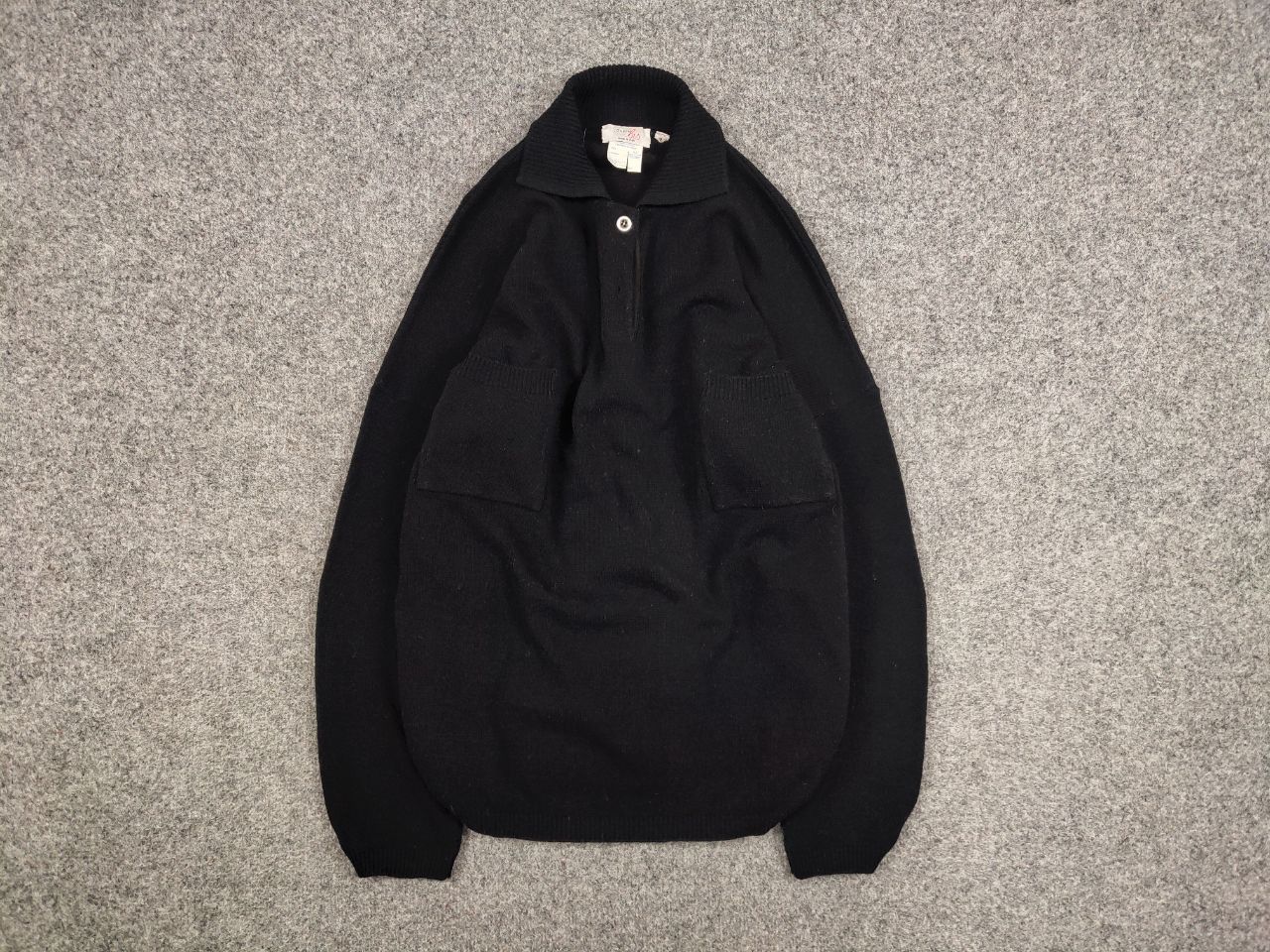 Japanese Brand Vintage 90's Joseph Lis Wide Black Pocket Japanese Sweater Size US M / EU 48-50 / 2 - 1 Thumbnail