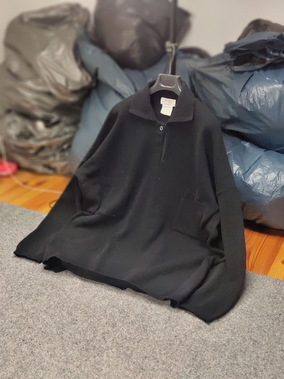 Japanese Brand Vintage 90's Joseph Lis Wide Black Pocket Japanese Sweater Size US M / EU 48-50 / 2 - 19 Thumbnail