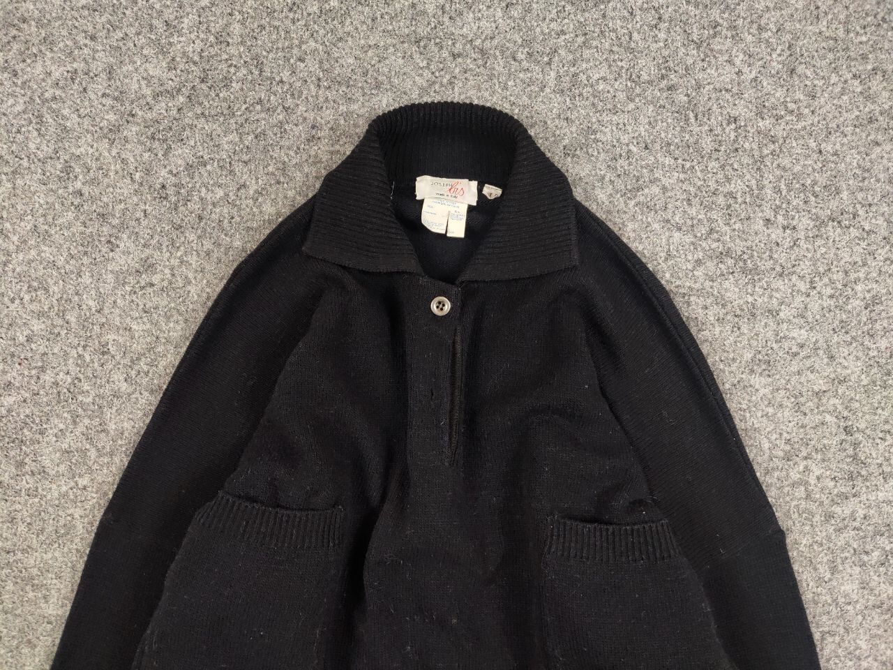 Japanese Brand Vintage 90's Joseph Lis Wide Black Pocket Japanese Sweater Size US M / EU 48-50 / 2 - 8 Thumbnail