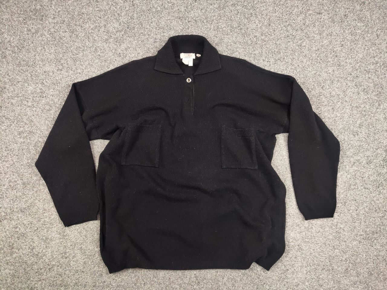 Japanese Brand Vintage 90's Joseph Lis Wide Black Pocket Japanese Sweater Size US M / EU 48-50 / 2 - 14 Thumbnail