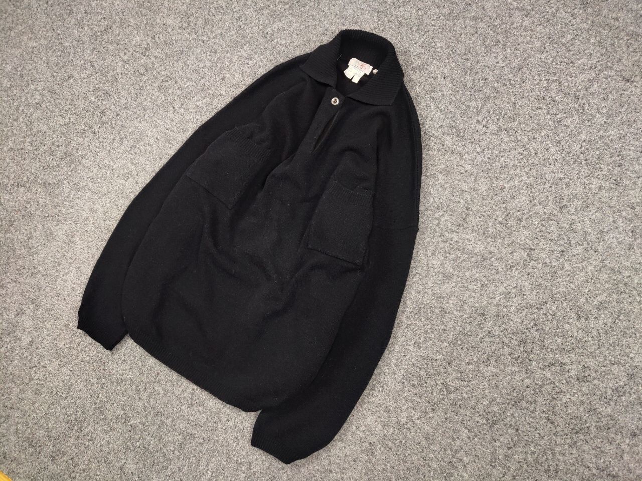 Japanese Brand Vintage 90's Joseph Lis Wide Black Pocket Japanese Sweater Size US M / EU 48-50 / 2 - 3 Thumbnail