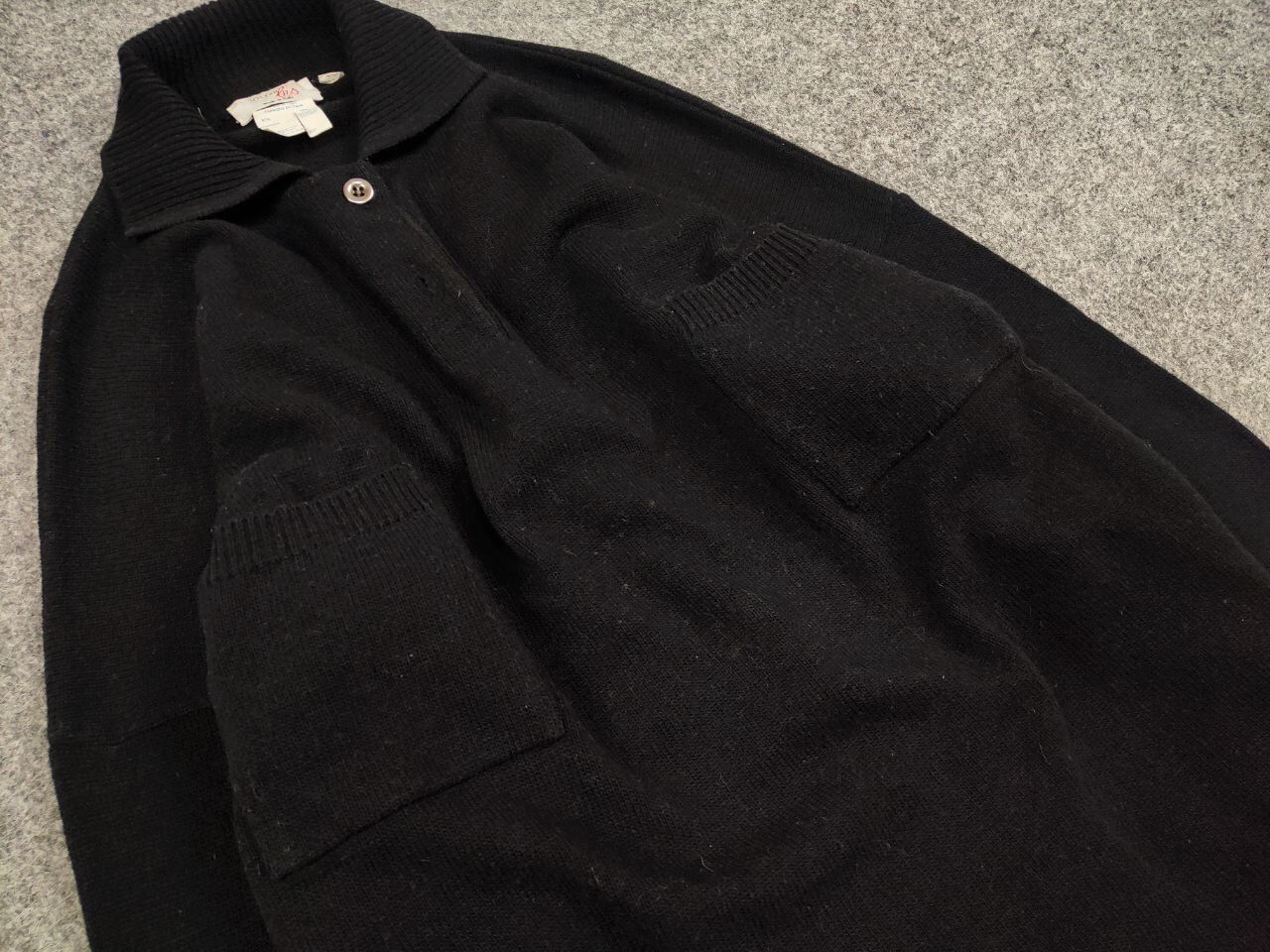 Japanese Brand Vintage 90's Joseph Lis Wide Black Pocket Japanese Sweater Size US M / EU 48-50 / 2 - 11 Thumbnail